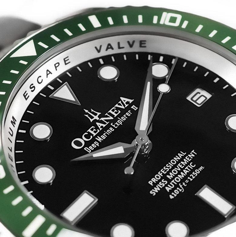 Oceaneva Titanium Deep Marine Explorer II Automatic 1250M Black Green Limited Edition*