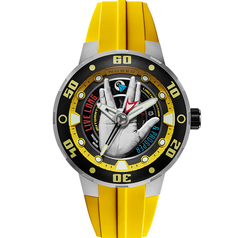 2060-nubeo-mariner-automatic-star-trek-live-long-prosper-vulcan-yellow-limited-edition-1.webp Nubeo Mariner Automatic Star Trek Live Long & Prosper Vulcan Yellow Limited Edition