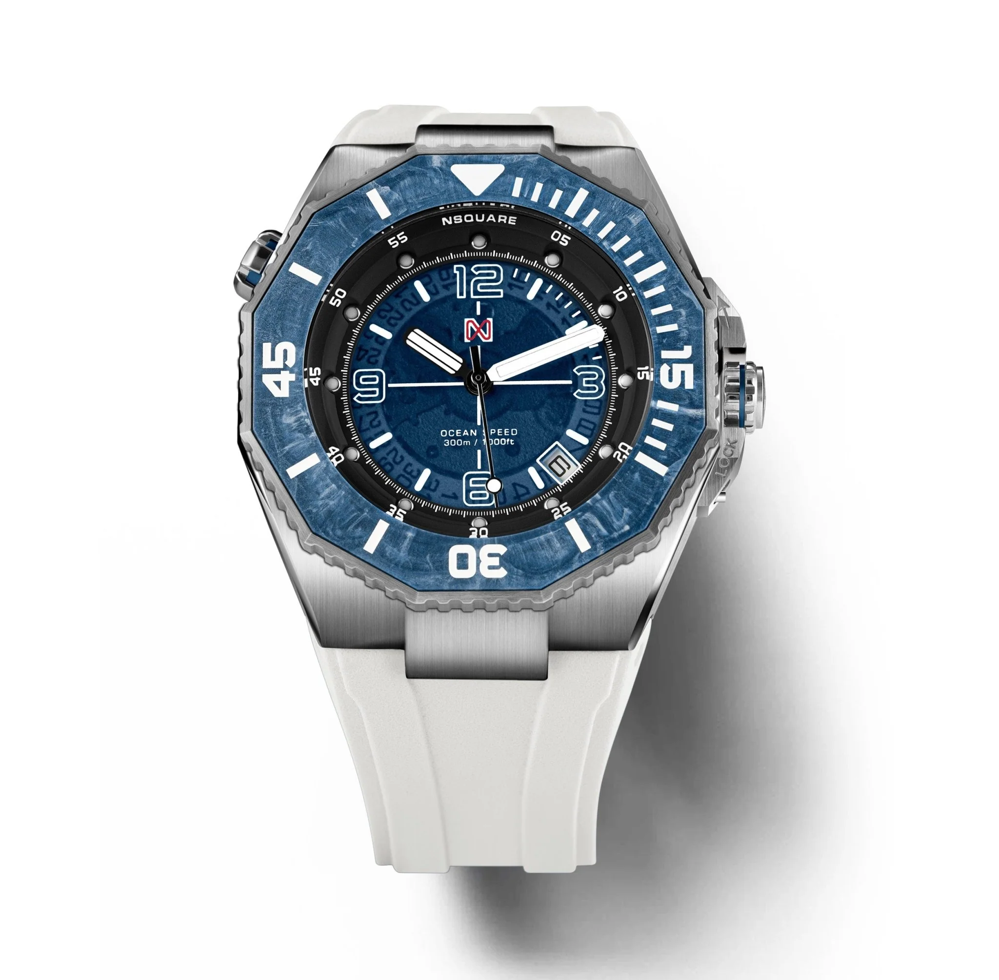 Nsquare Ocean Speed Diver Swiss Automatic 43mm Blue Steel
