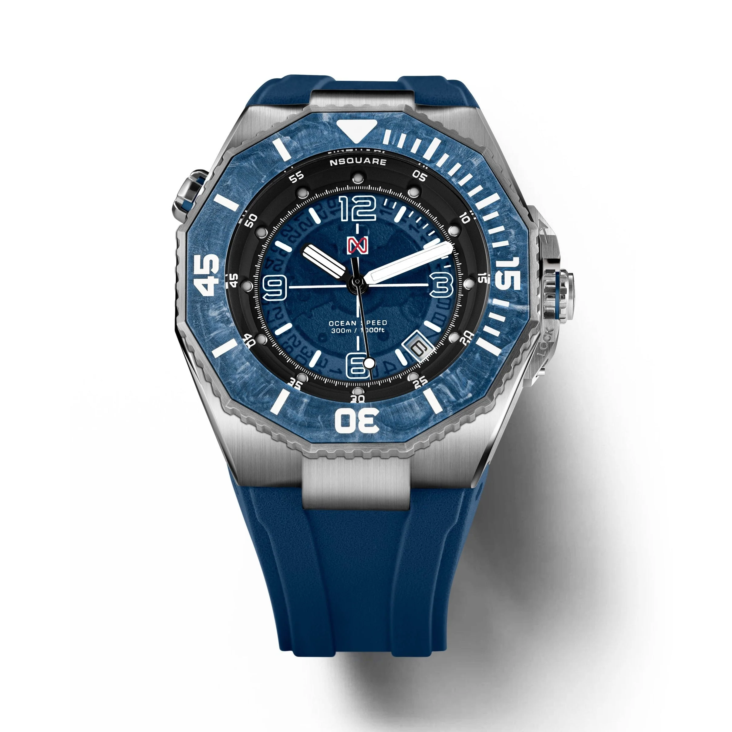 Nsquare Ocean Speed Diver Swiss Automatic 43mm Blue Steel