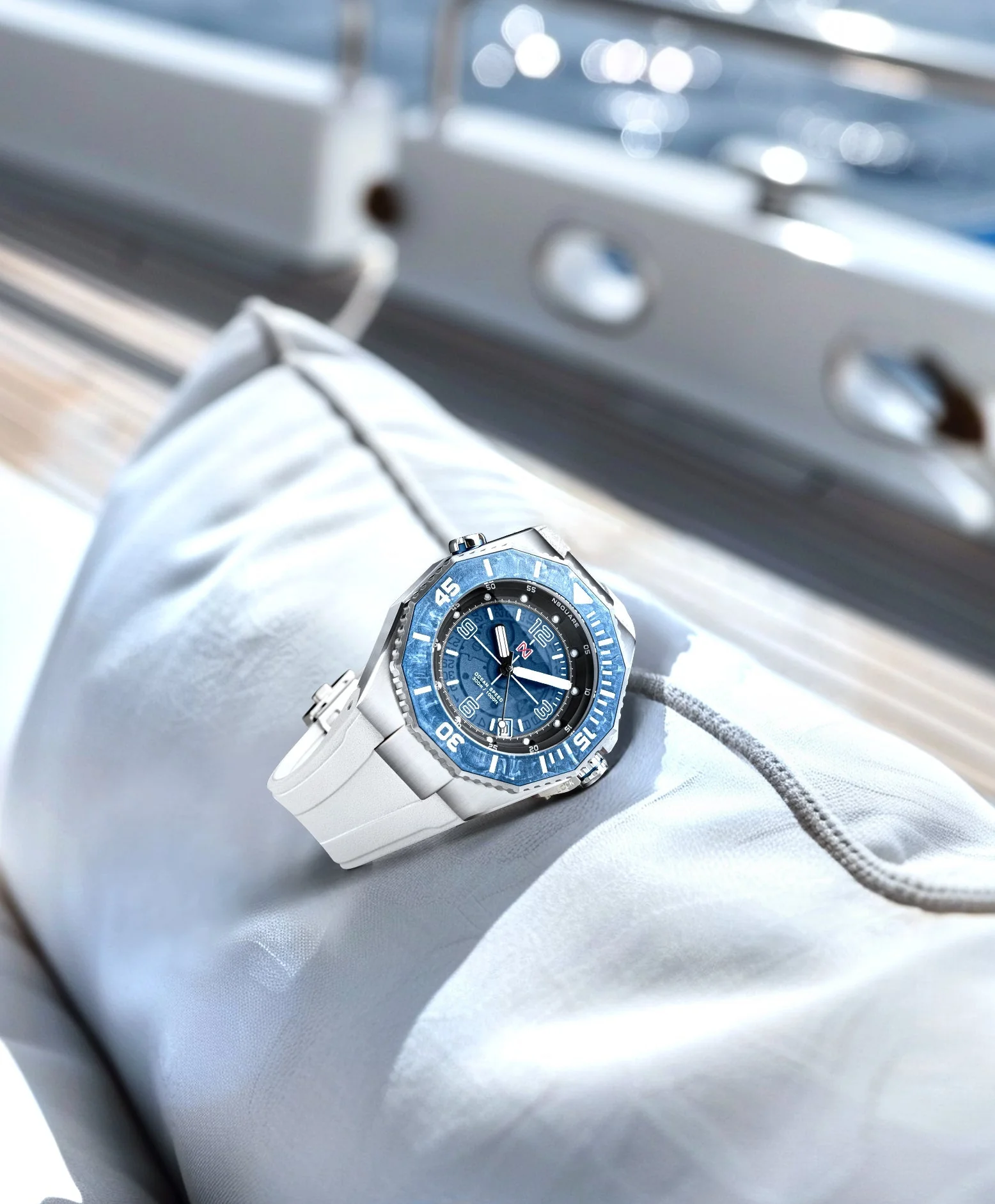 Nsquare Ocean Speed Diver Swiss Automatic 43mm Blue Steel