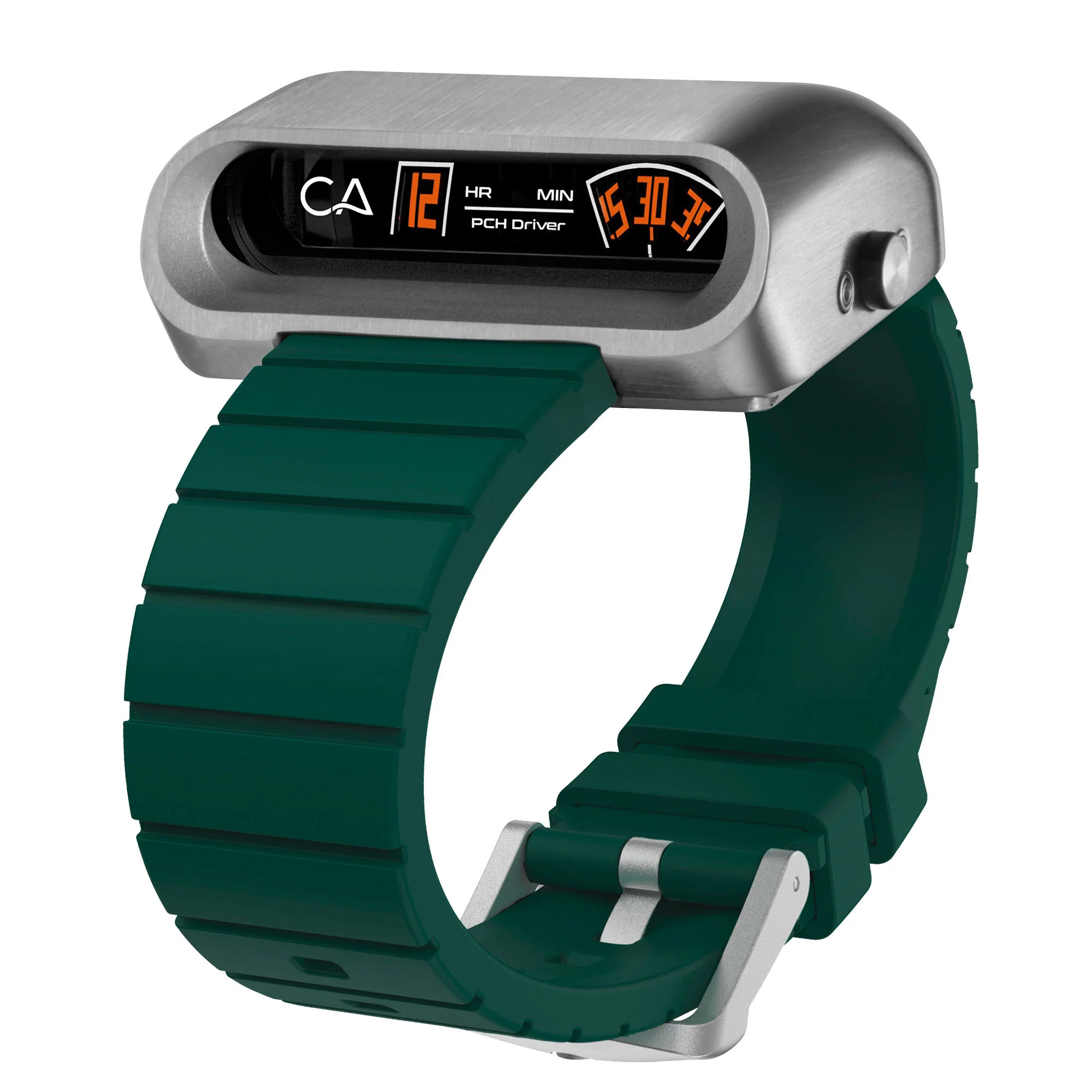 22-ca-pch-driver-jump-hour-brushed-silver-forest-green-1.webp CA PCH Driver Jump Hour Brushed Silver Forest Green