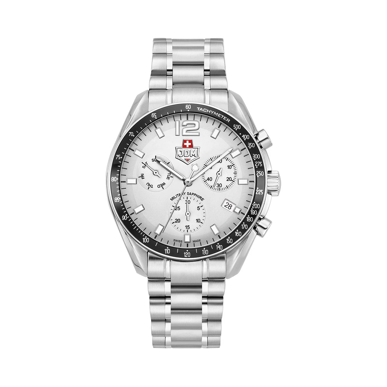 JDM Military Swiss Precision Chronograph Gray SS