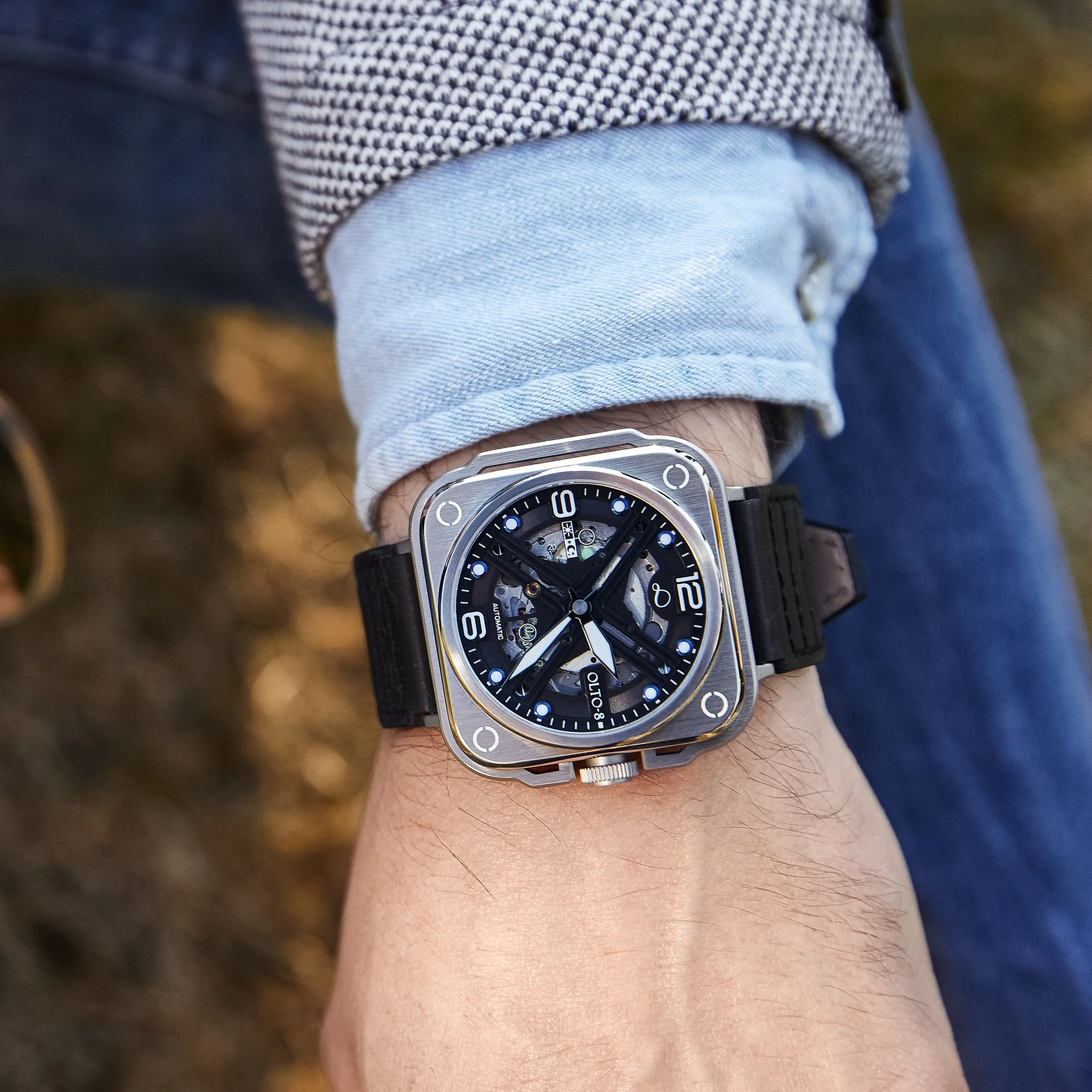 2304-olto-8-iron-x-square-skeleton-automatic-watch-silver-2.webp OLTO-8 IRON-X Square Skeleton Automatic Watch Silver