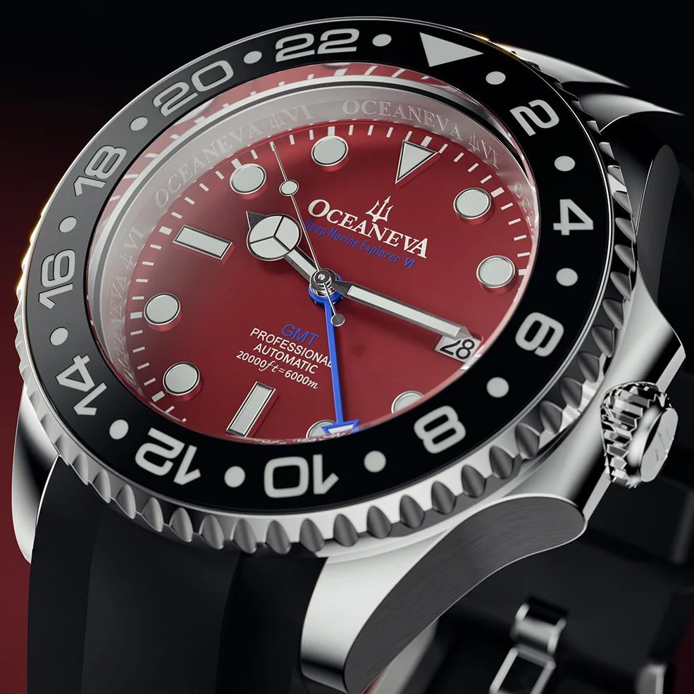 2340-oceaneva-6000m-gmt-deep-marine-explorer-vi-grade-5-titanium-automatic-burgundy-3.webp Oceaneva 6000m GMT Deep Marine Explorer VI Grade 5 Titanium Automatic Burgundy