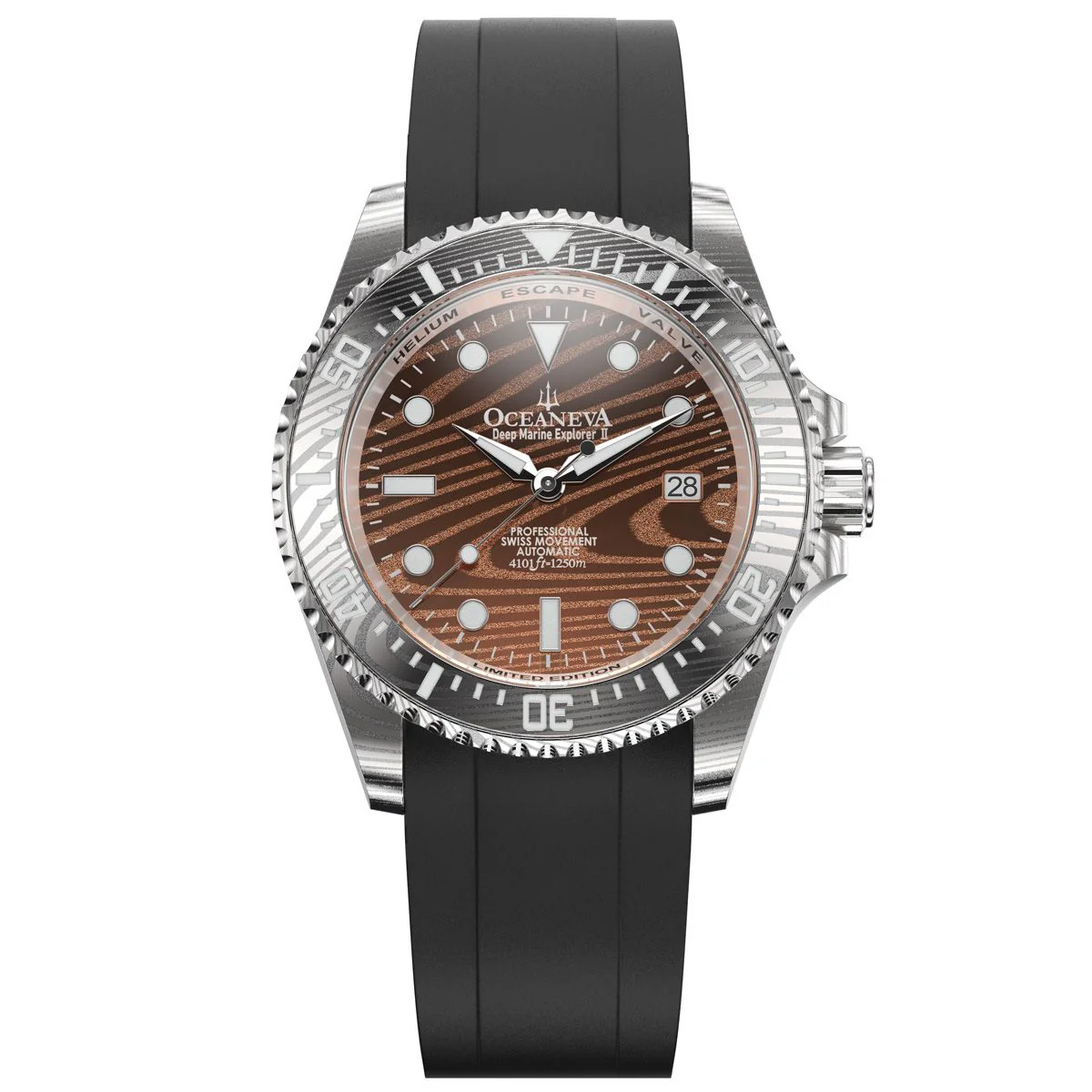2348-oceaneva-deep-marine-explorer-ii-damascus-coffee-brown-limited-edition-1.webp Oceaneva Deep Marine Explorer II Damascus Coffee Brown Limited Edition