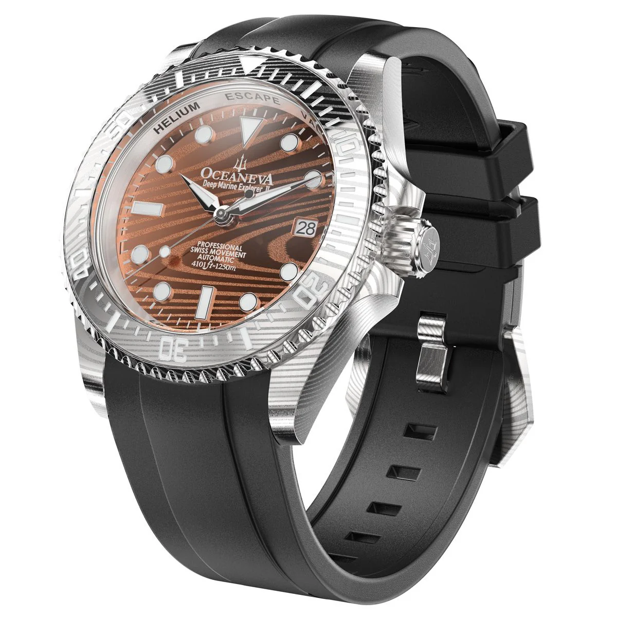 2348-oceaneva-deep-marine-explorer-ii-damascus-coffee-brown-limited-edition-11.webp Oceaneva Deep Marine Explorer II Damascus Coffee Brown Limited Edition