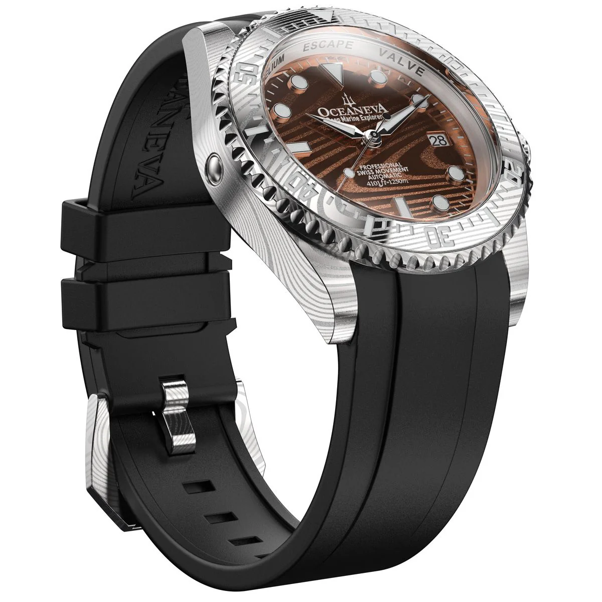 2348-oceaneva-deep-marine-explorer-ii-damascus-coffee-brown-limited-edition-14.webp Oceaneva Deep Marine Explorer II Damascus Coffee Brown Limited Edition