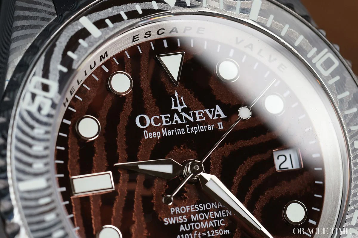 2348-oceaneva-deep-marine-explorer-ii-damascus-coffee-brown-limited-edition-4.webp Oceaneva Deep Marine Explorer II Damascus Coffee Brown Limited Edition