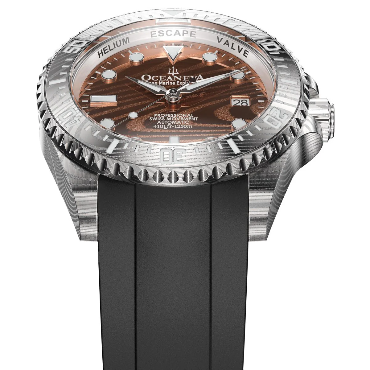 2348-oceaneva-deep-marine-explorer-ii-damascus-coffee-brown-limited-edition-7.webp Oceaneva Deep Marine Explorer II Damascus Coffee Brown Limited Edition