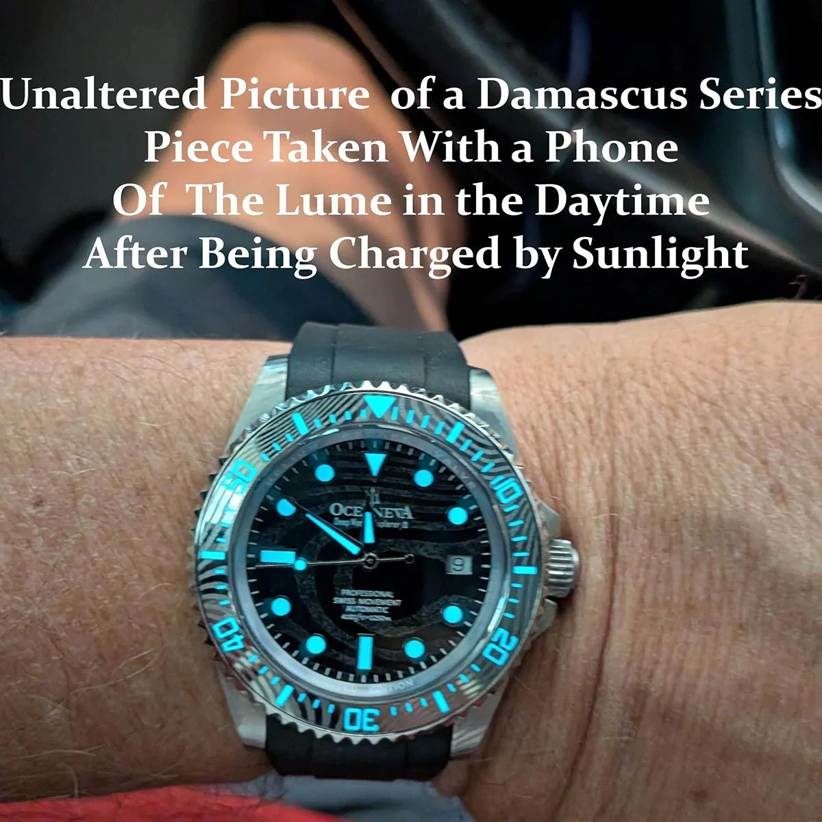 Oceaneva Deep Marine Explorer II Damascus White Black Limited Edition