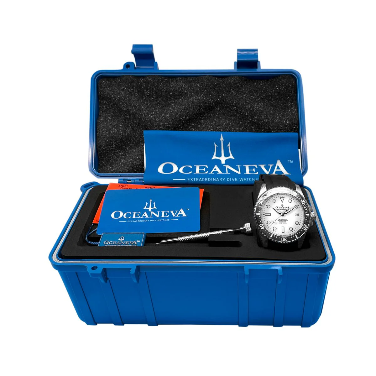 Oceaneva Deep Marine Explorer II Damascus White Black Limited Edition
