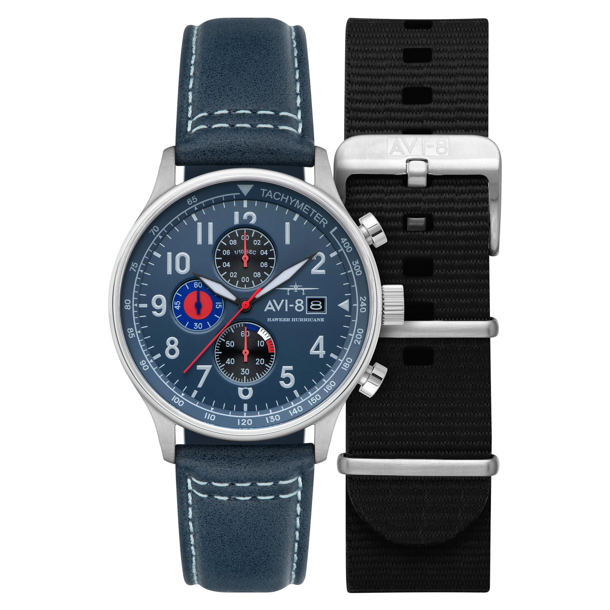 235-avi-8-hawker-hurricane-classic-chronograph-opal-blue-1.webp AVI-8 Hawker Hurricane Classic Chronograph Opal Blue
