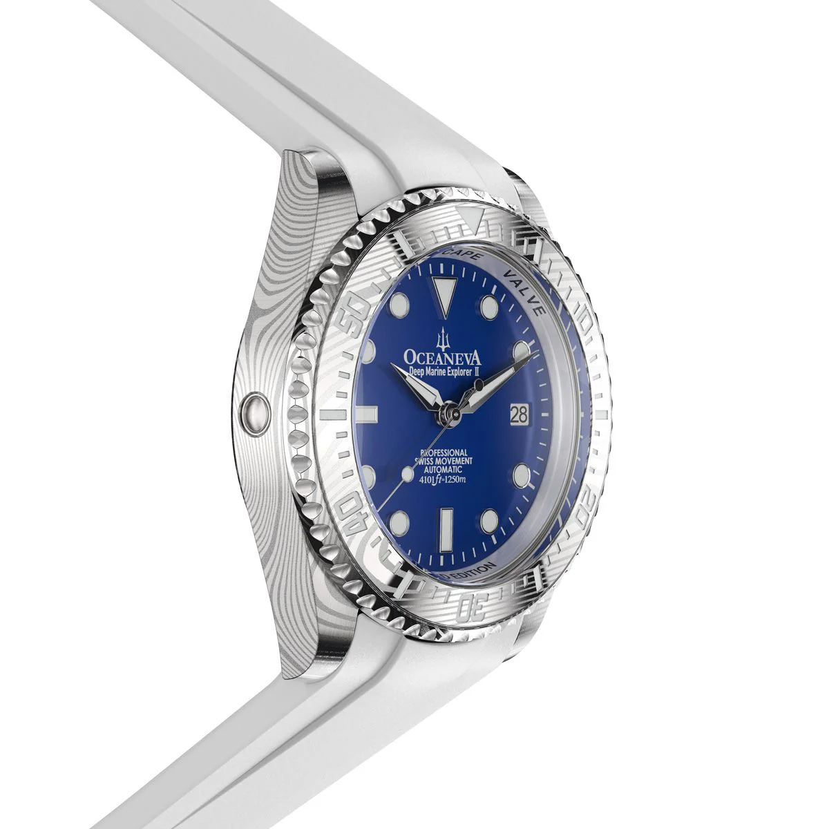 Oceaneva Deep Marine Explorer II Damascus Blue White Limited Edition