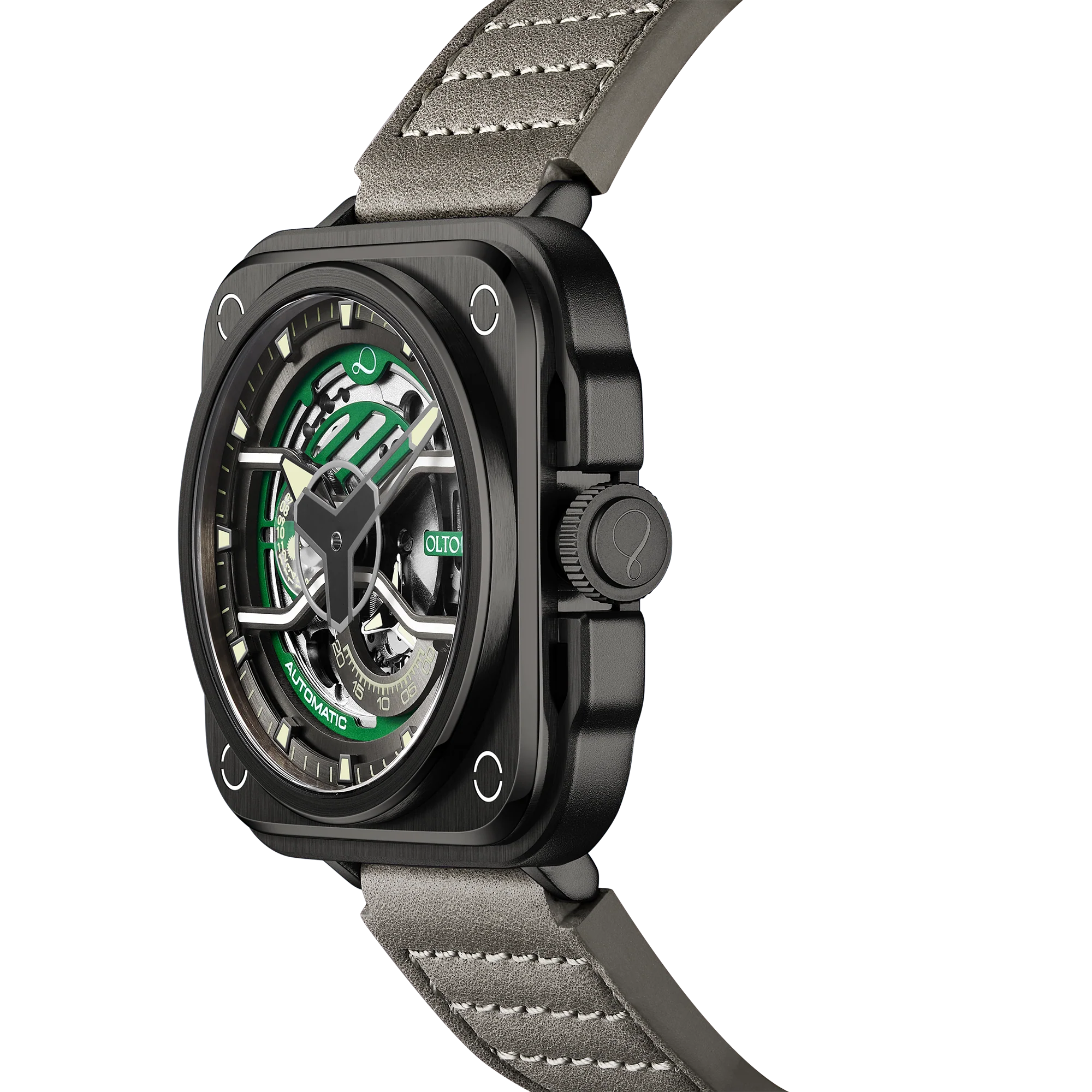 2356-olto-8-iron-ex-square-skeleton-automatic-watch-green-4.webp OLTO-8 IRON-EX Square Skeleton Automatic Watch Green