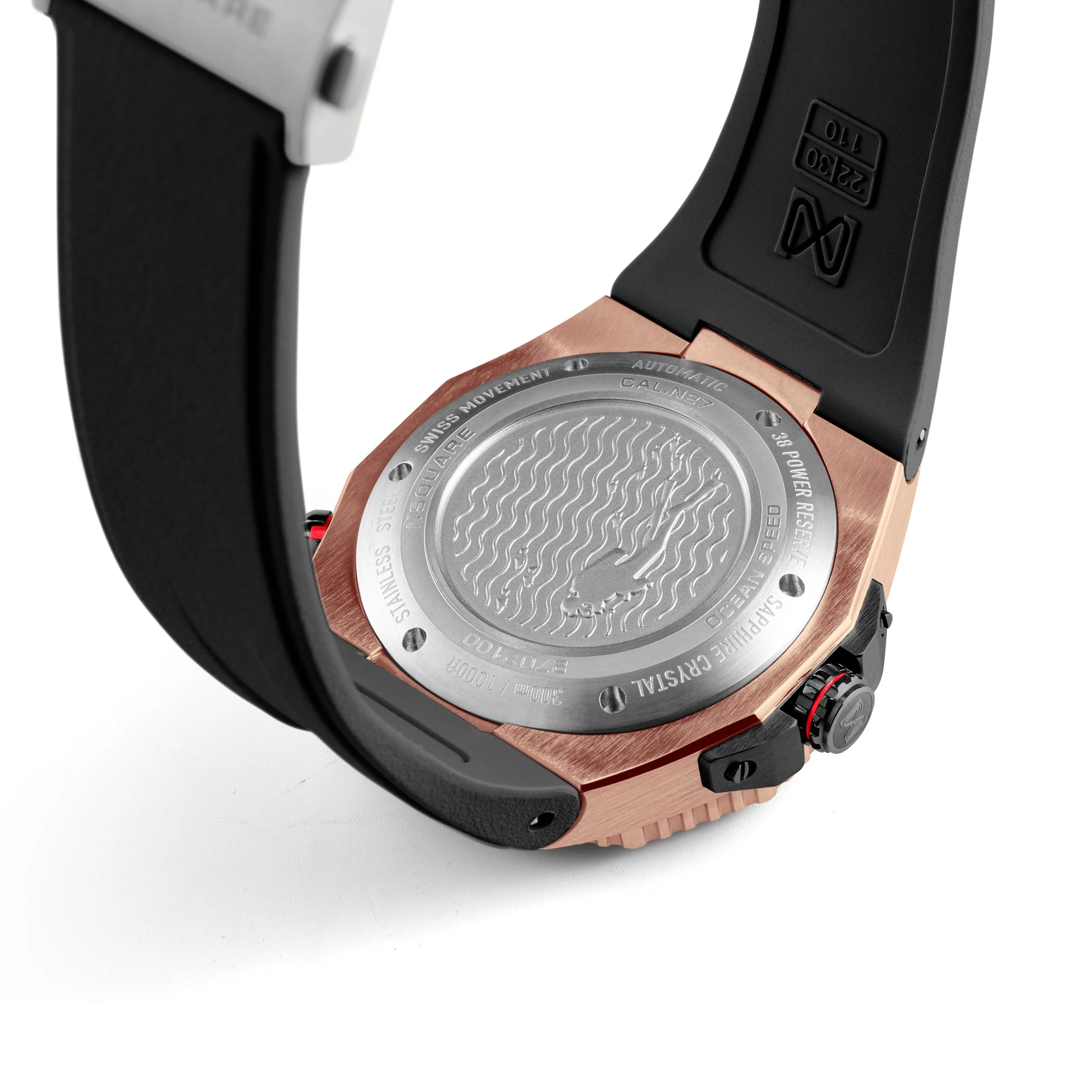 Nsquare Ocean Speed Diver Swiss Automatic 43mm Rose Gold Black