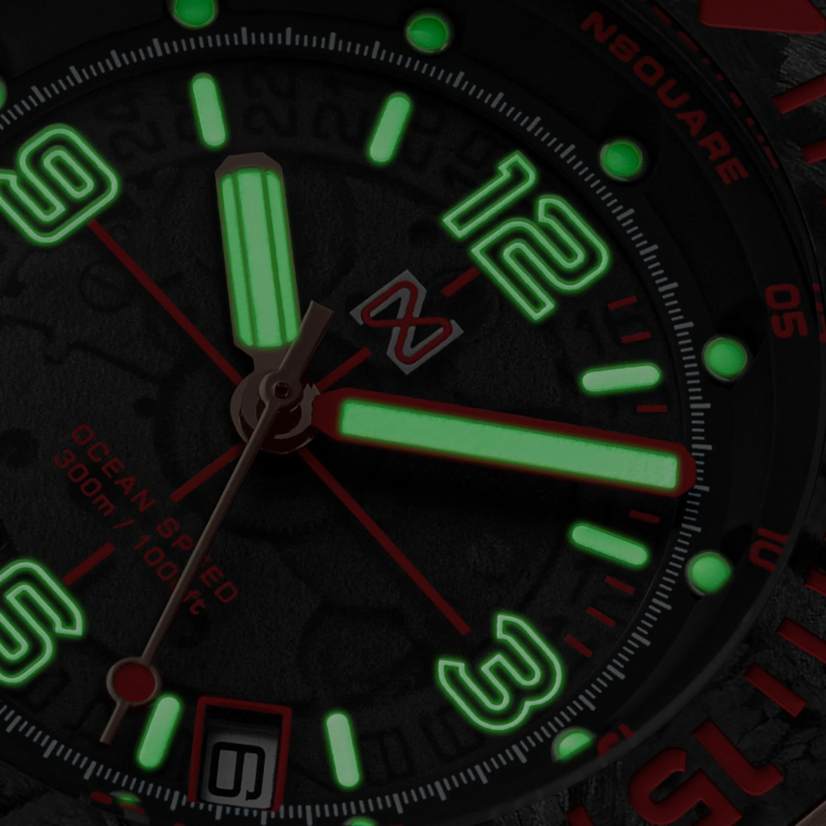 Nsquare Ocean Speed Diver Swiss Automatic 43mm Rose Gold Black