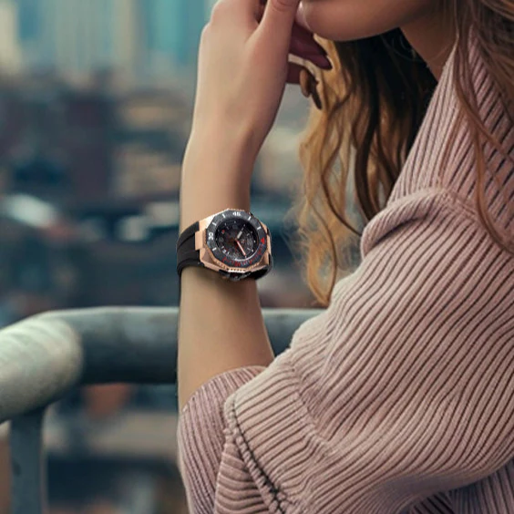 Nsquare Ocean Speed Diver Swiss Automatic 43mm Rose Gold Black