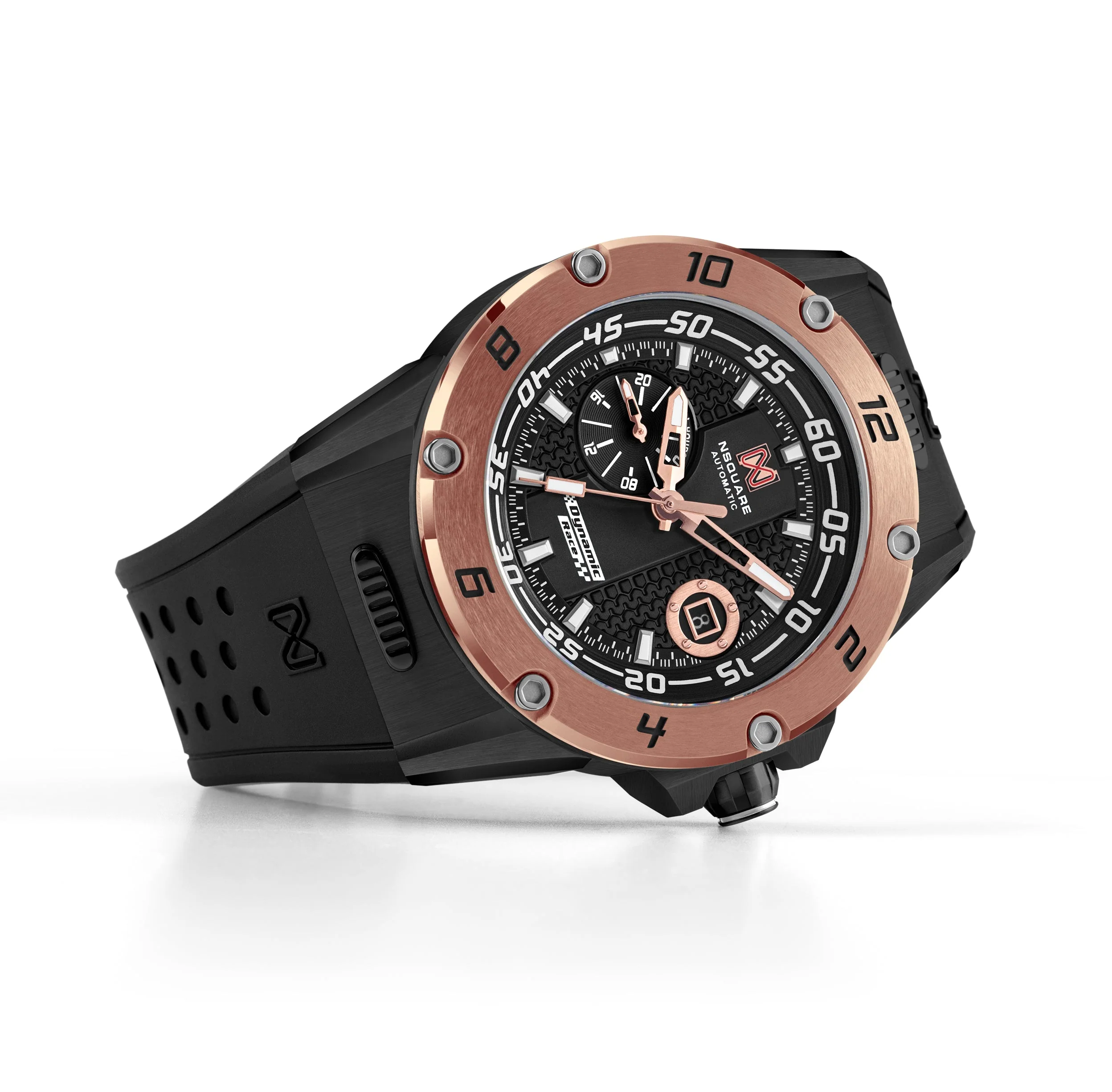 Nsquare Dynamic Race Automatic 44mm Black Rose Gold