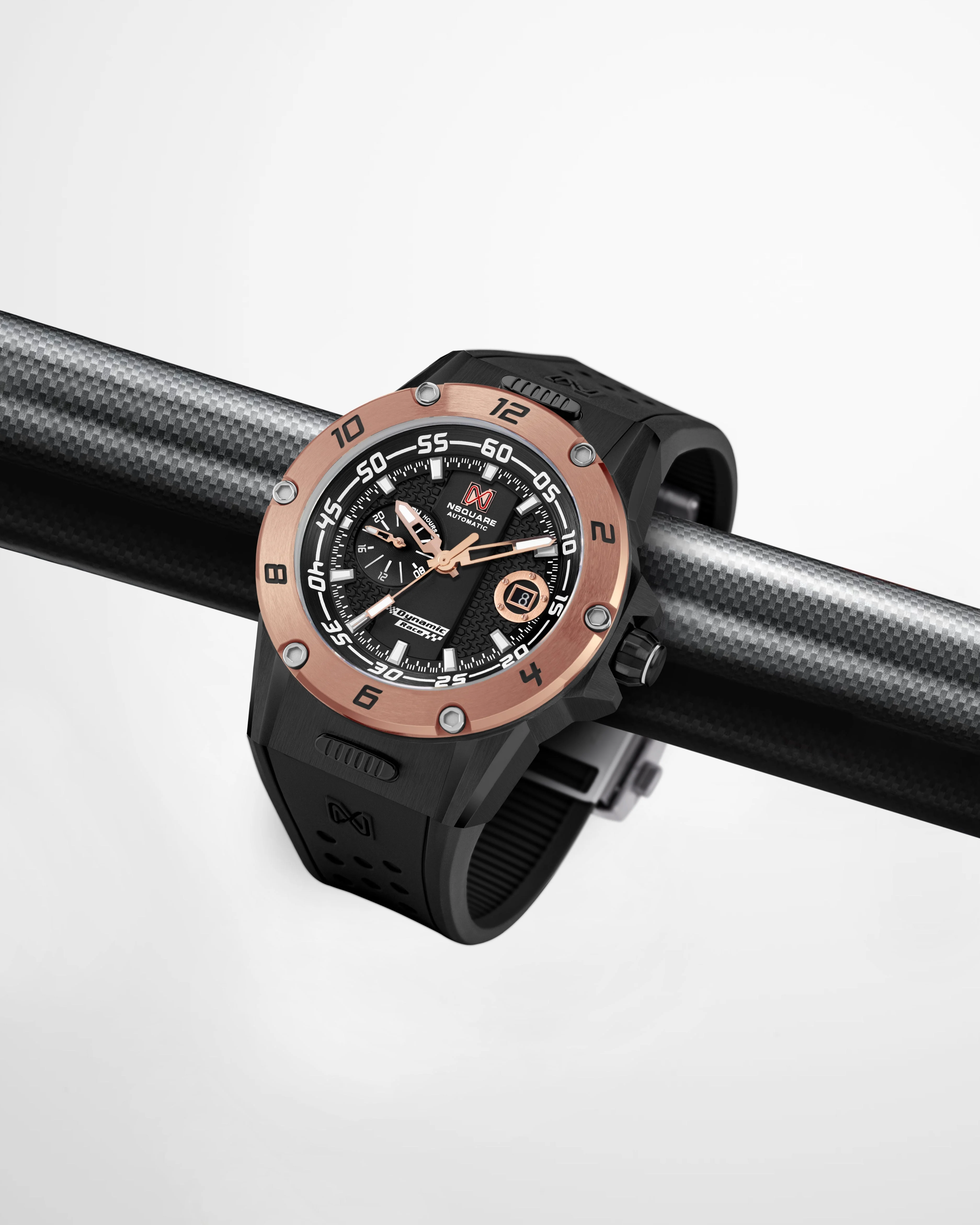 Nsquare Dynamic Race Automatic 44mm Black Rose Gold