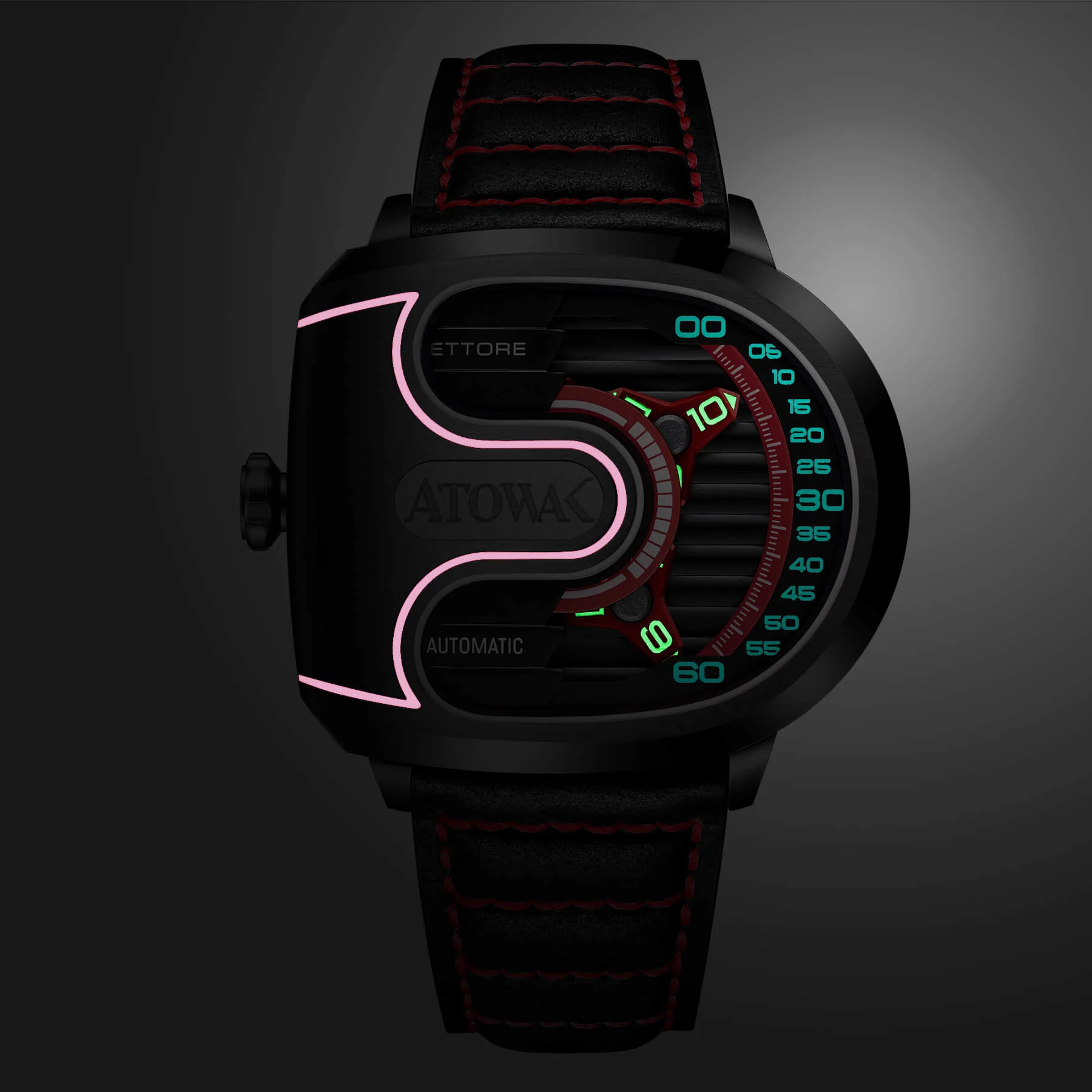 2488-atowak-ettore-drift-4-arm-wandering-hour-black-red-watches-2.webp Atowak Ettore Drift 4-Arm Wandering Hour Black Red Watches