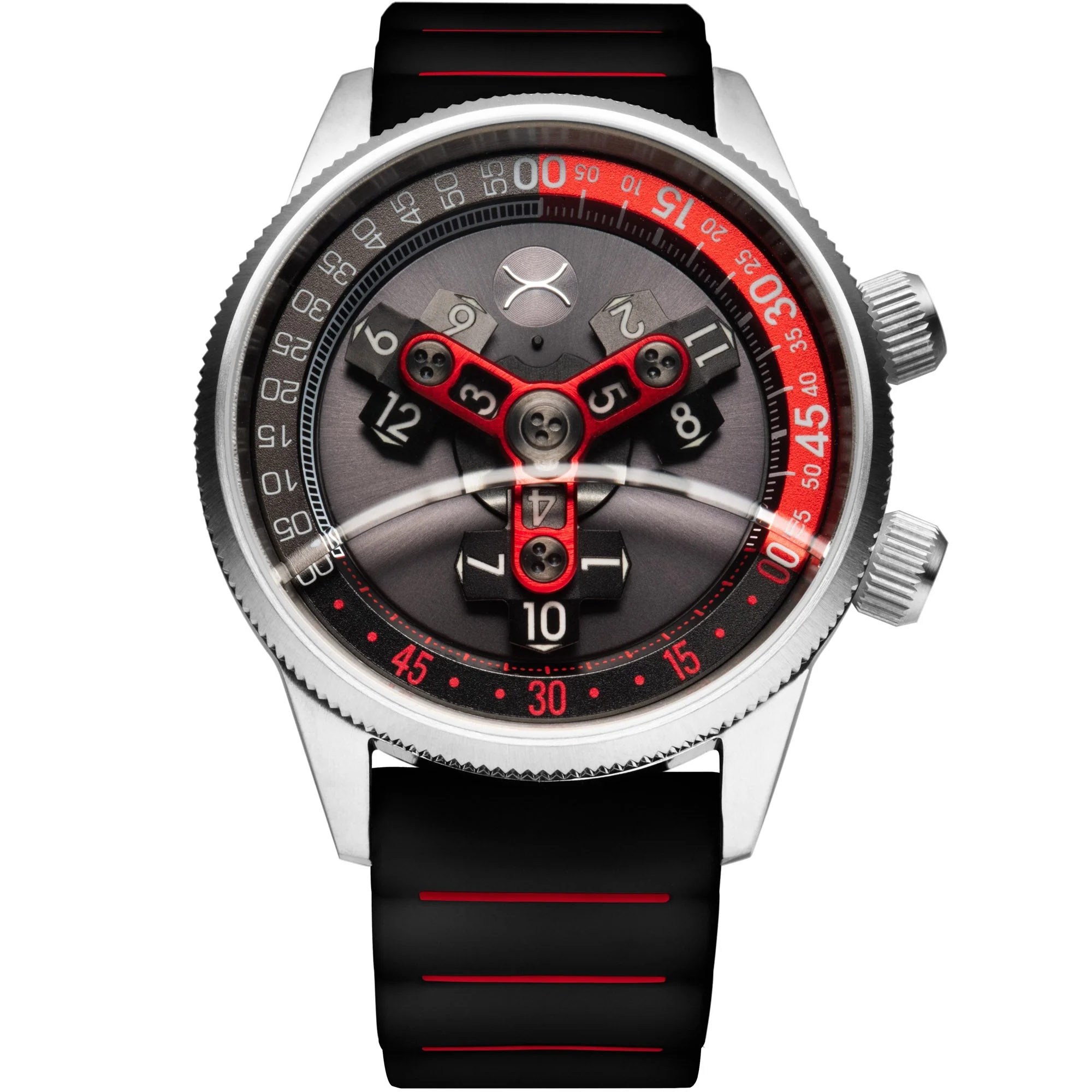 25-xeric-vendetta-ii-automatic-wandering-hour-black-gray-red-9.webp Xeric Vendetta II Automatic Wandering Hour Black Gray Red