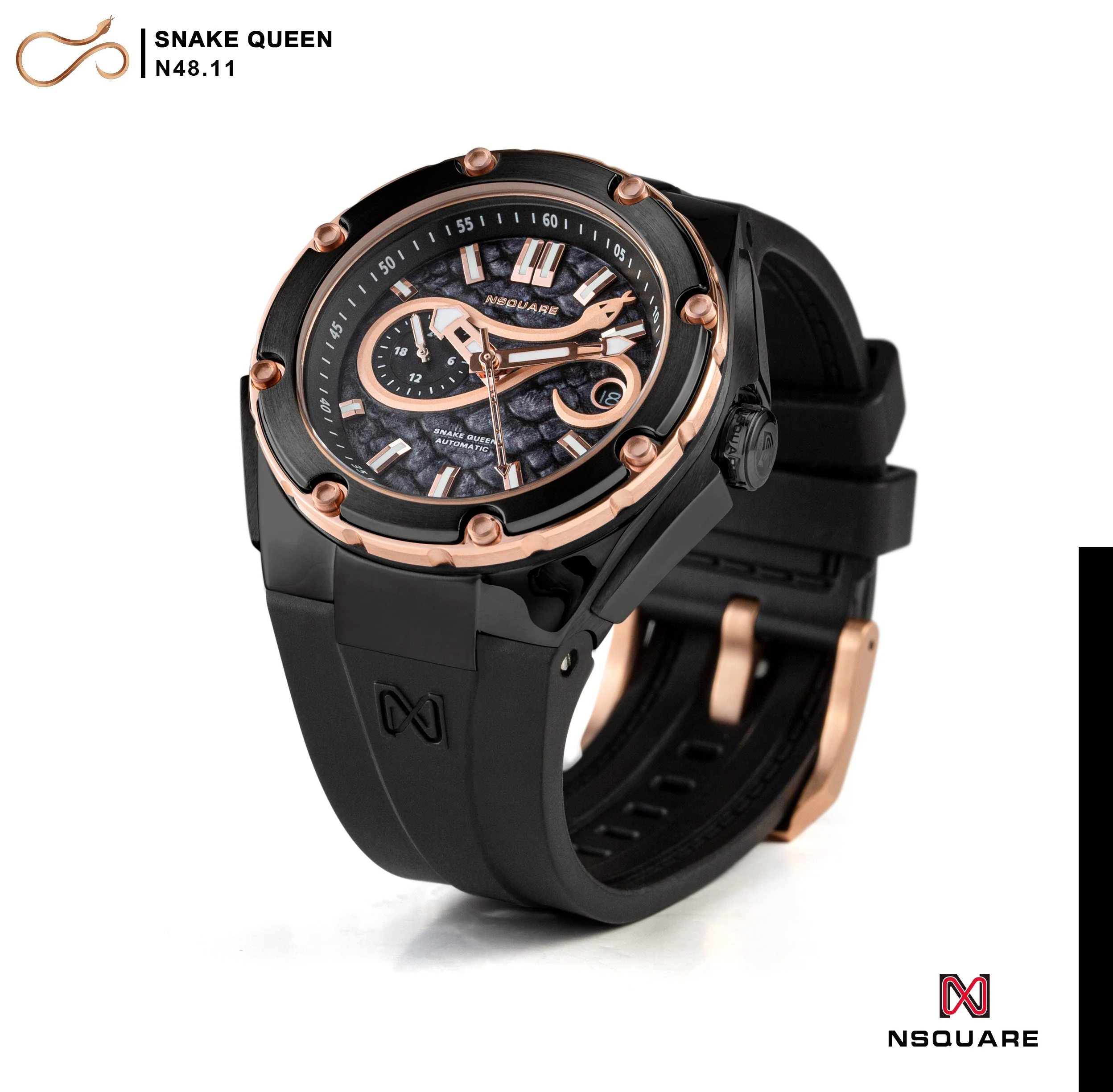 Nsquare SnakeQueen 39mm Automatic Devil Gold
