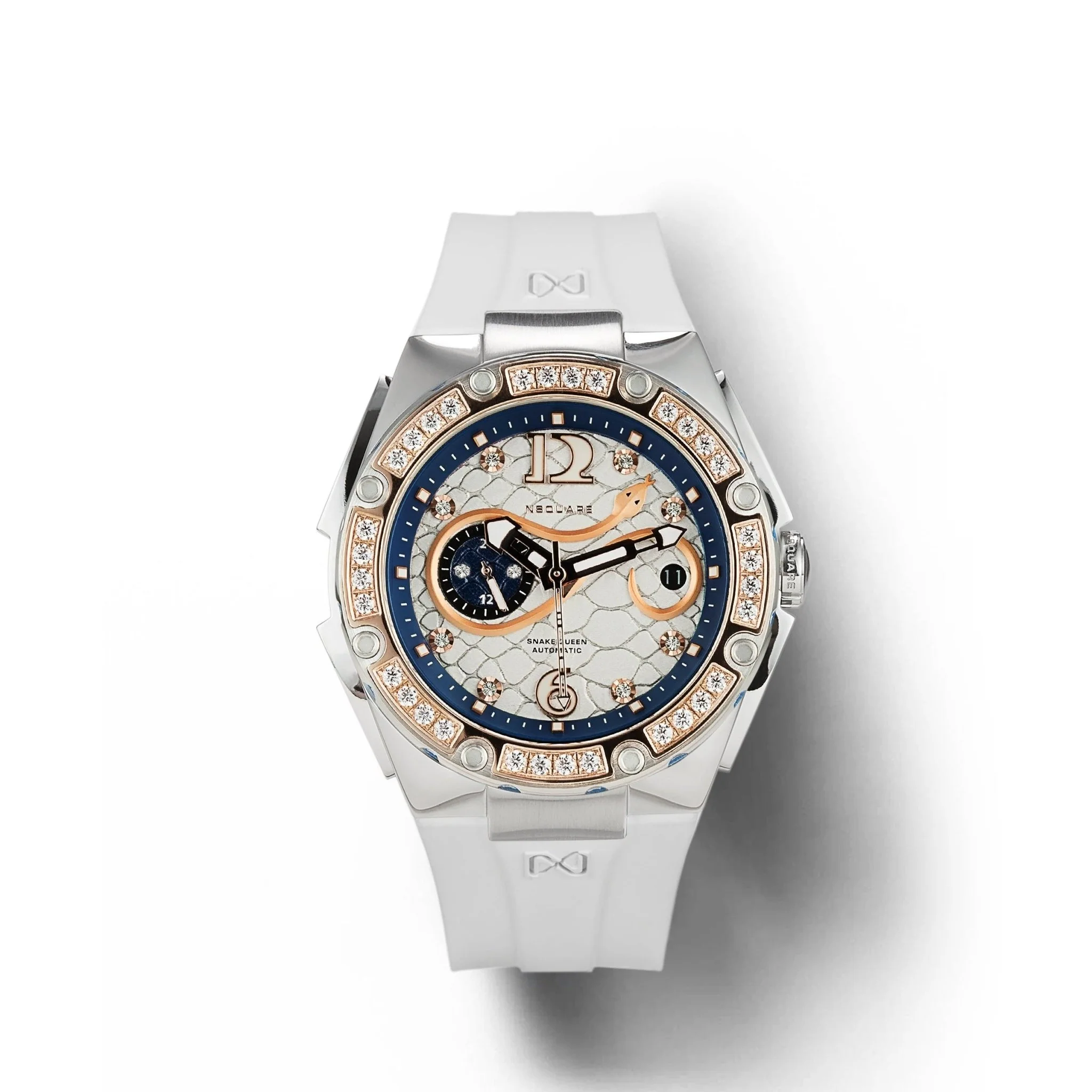 Nsquare SnakeQueen 39mm Automatic Rose Gold White
