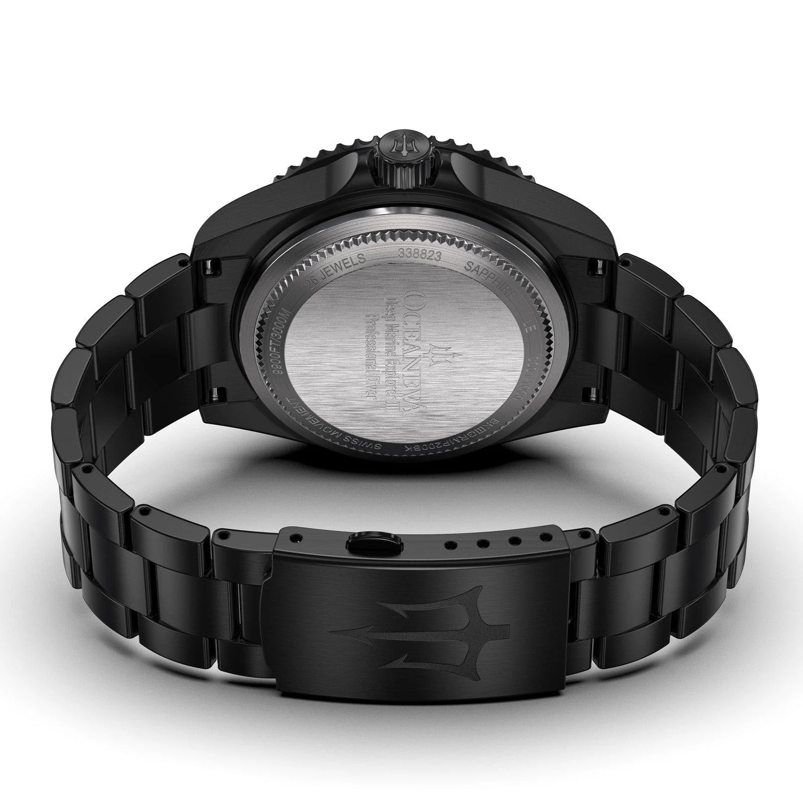 Oceaneva Deep Marine Explorer III Automatic 3000M Pro Diver Black Green Mother Of Pearl Limited Edition