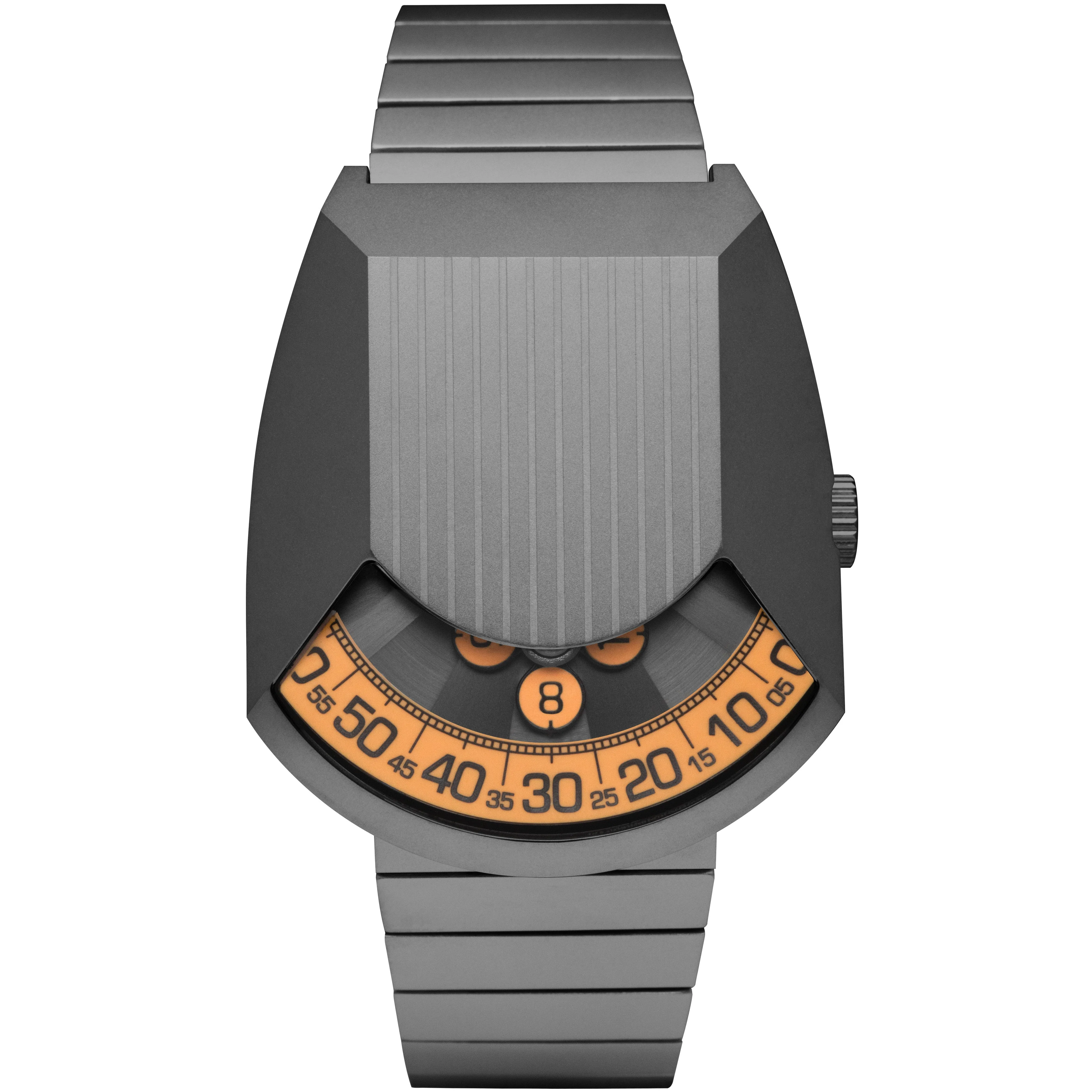 Xeric Retronaut Automatic Wandering Hour Matte Gunmetal Orange