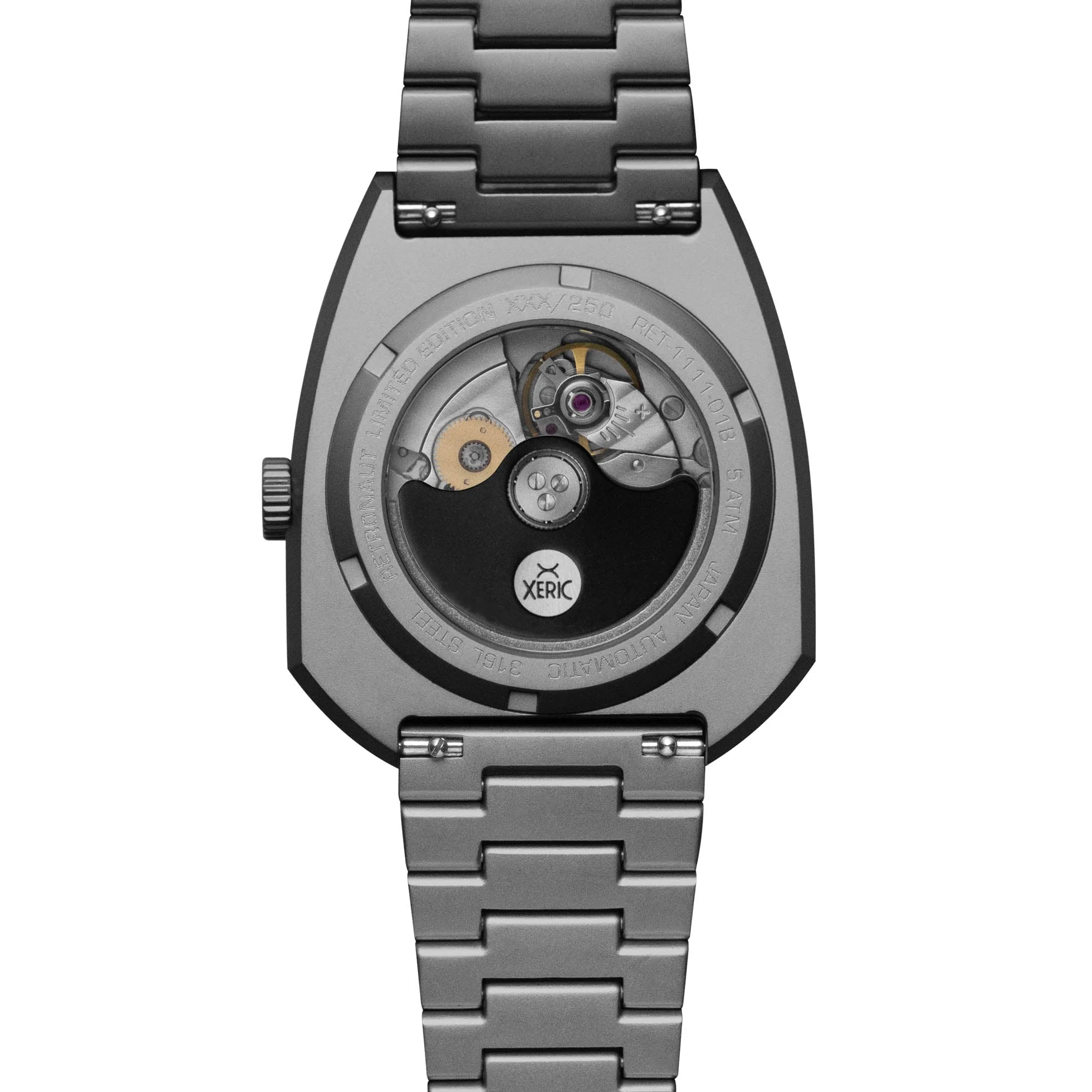 Xeric Retronaut Automatic Wandering Hour Matte Gunmetal Orange