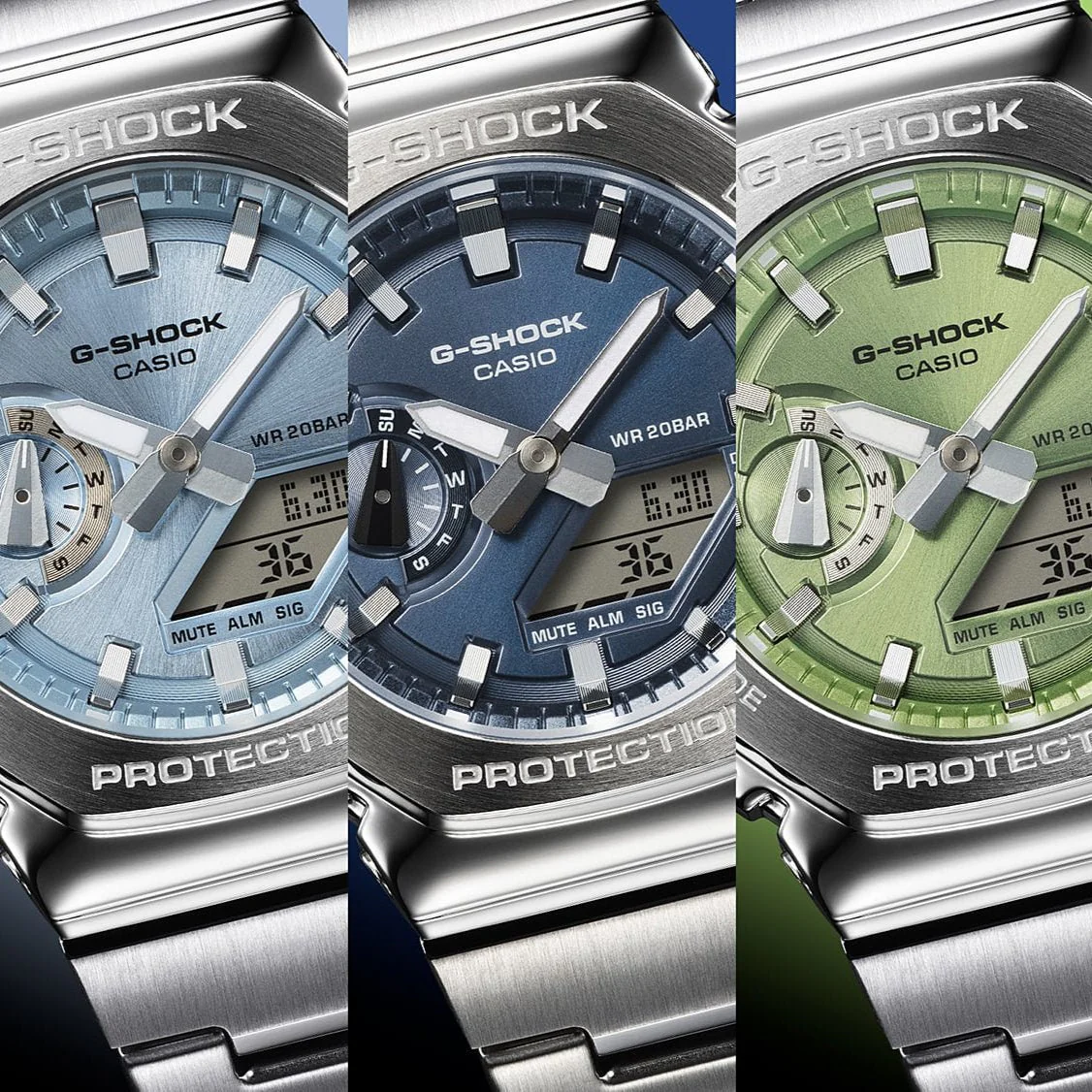 G-Shock GM2110D Metal Ana-Digi Light Blue