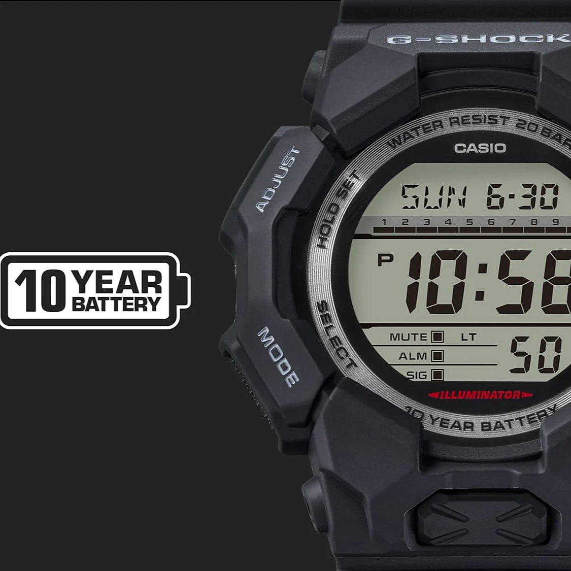 2679-g-shock-gd010-10-year-battery-digital-all-black-3.webp G-Shock GD010 10 Year Battery Digital All Black