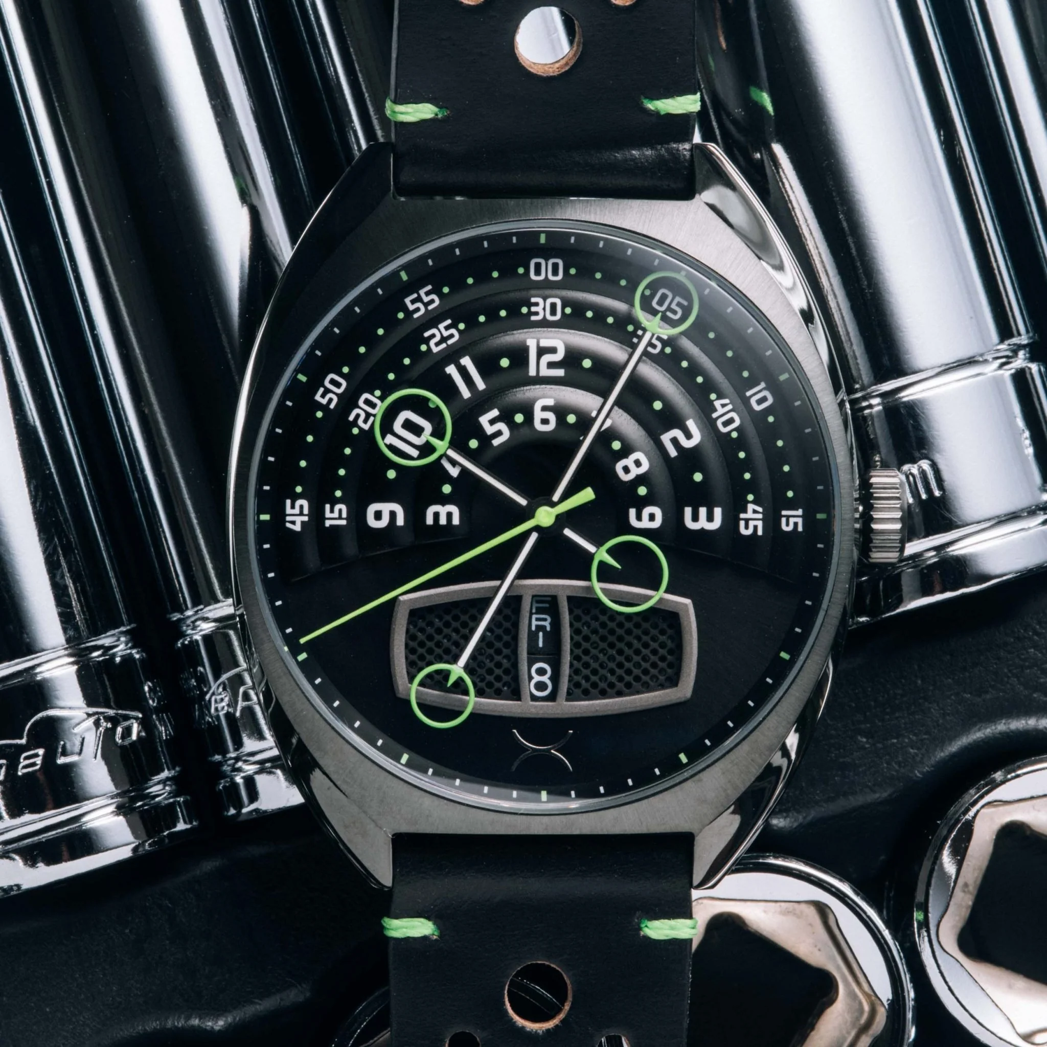 2814-xeric-halograph-iii-automatic-gunmetal-lime-8.webp Xeric Halograph III Automatic Gunmetal Lime