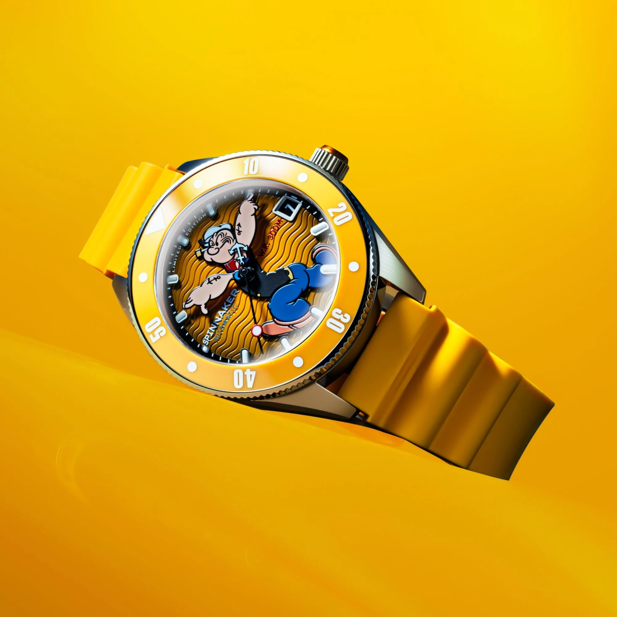 2888-spinnaker-x-popeye-challenger-automatic-anchor-arms-limited-edition-corncob-yellow-3.webp Spinnaker x Popeye Challenger Automatic Anchor Arms Limited Edition Corncob Yellow
