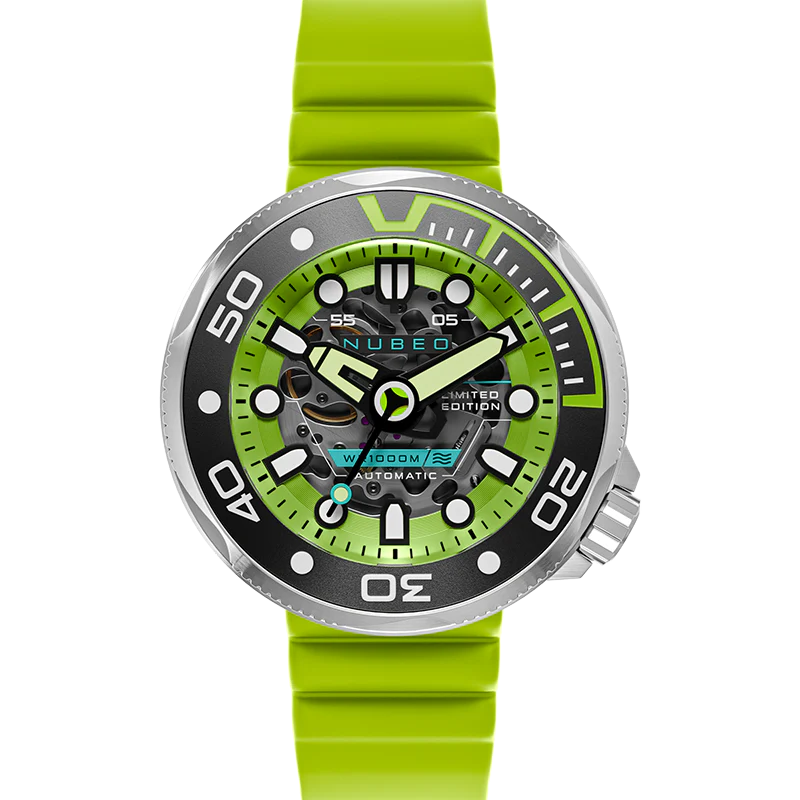 Nubeo Ventana Skeleton Automatic Limited Edition Lime Green