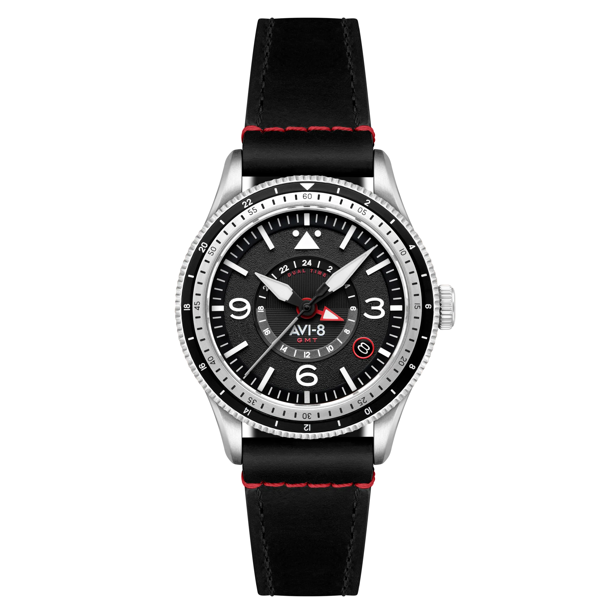 2962-avi-8-flyboy-airmaster-gmt-automatic-engine-black-1.webp AVI-8 Flyboy Airmaster GMT Automatic Engine Black