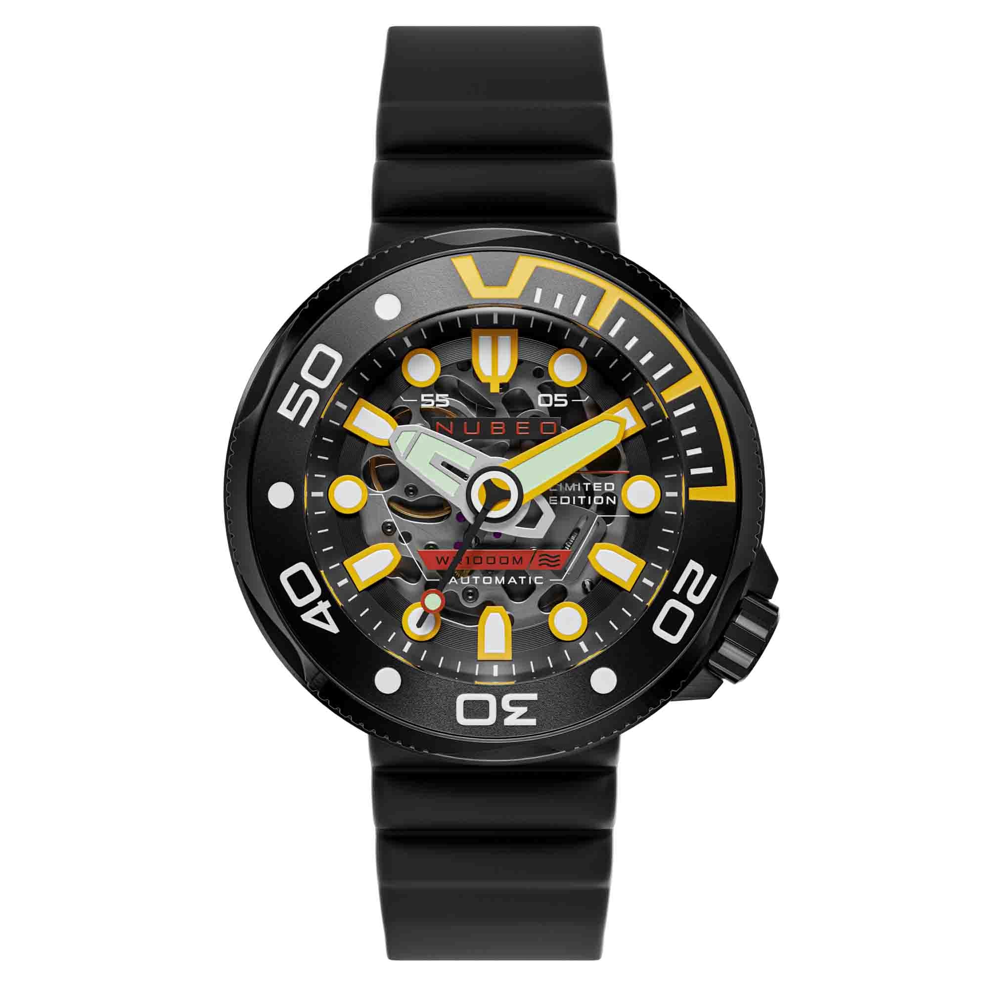 Nubeo Ventana Skeleton Automatic Limited Edition Wet Suit Black