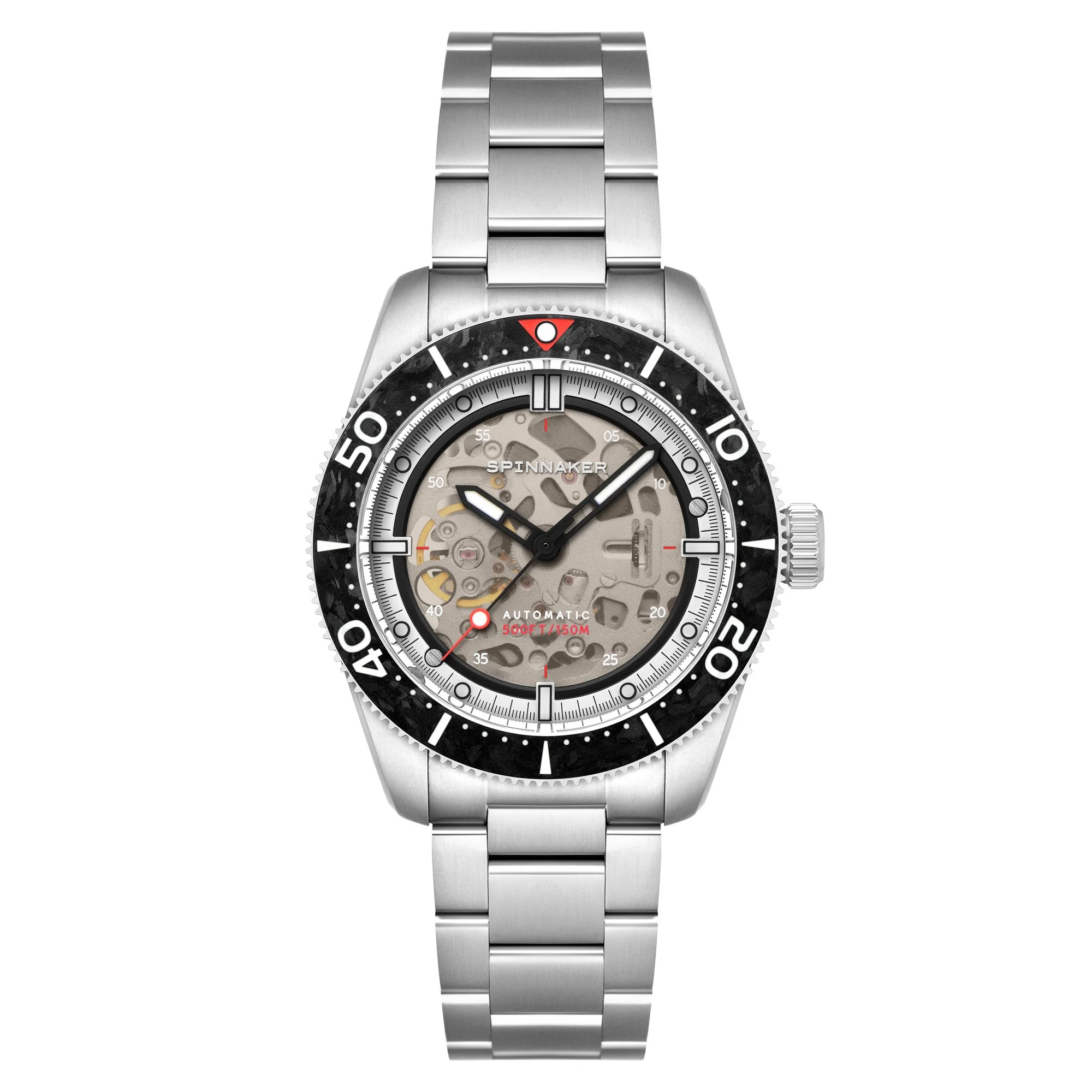 Spinnaker Croft 42 Skeleton Automatic Carbon Black