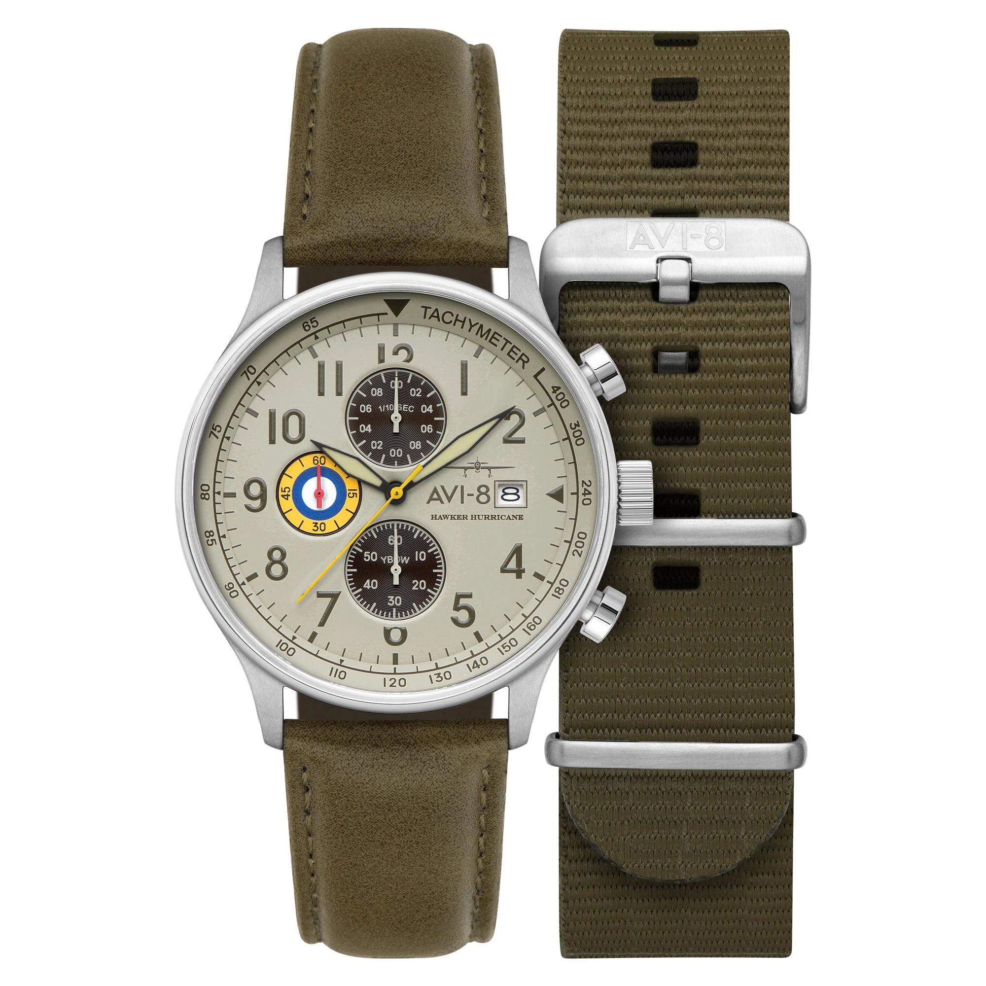 312-avi-8-hawker-hurricane-classic-chronograph-khaki-green-1.webp AVI-8 Hawker Hurricane Classic Chronograph Khaki Green