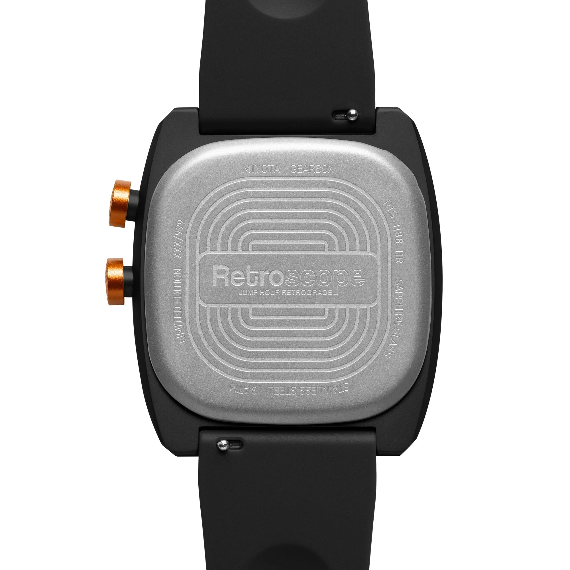 Xeric Retroscope Jump Hour Black Orange