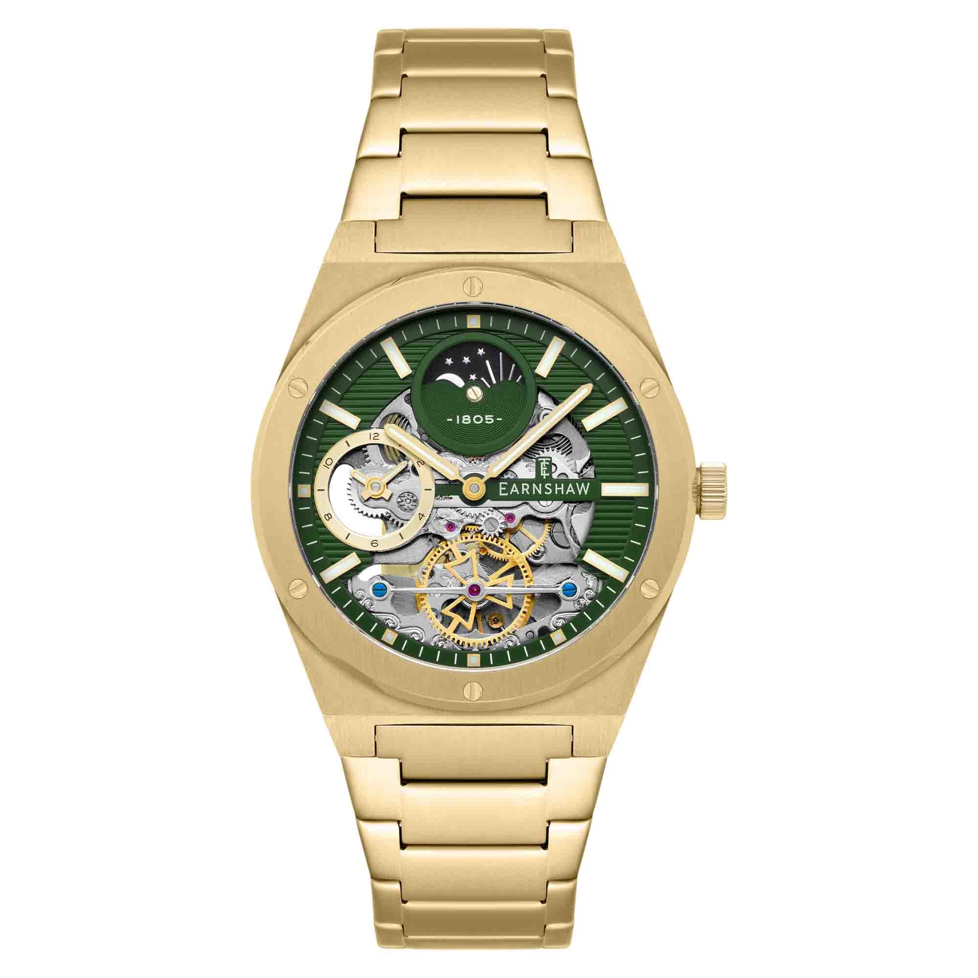 395-thomas-earnshaw-discovery-drake-dual-time-automatic-green-gold-1.jpg Thomas Earnshaw Discovery Drake Dual Time Automatic Green Gold