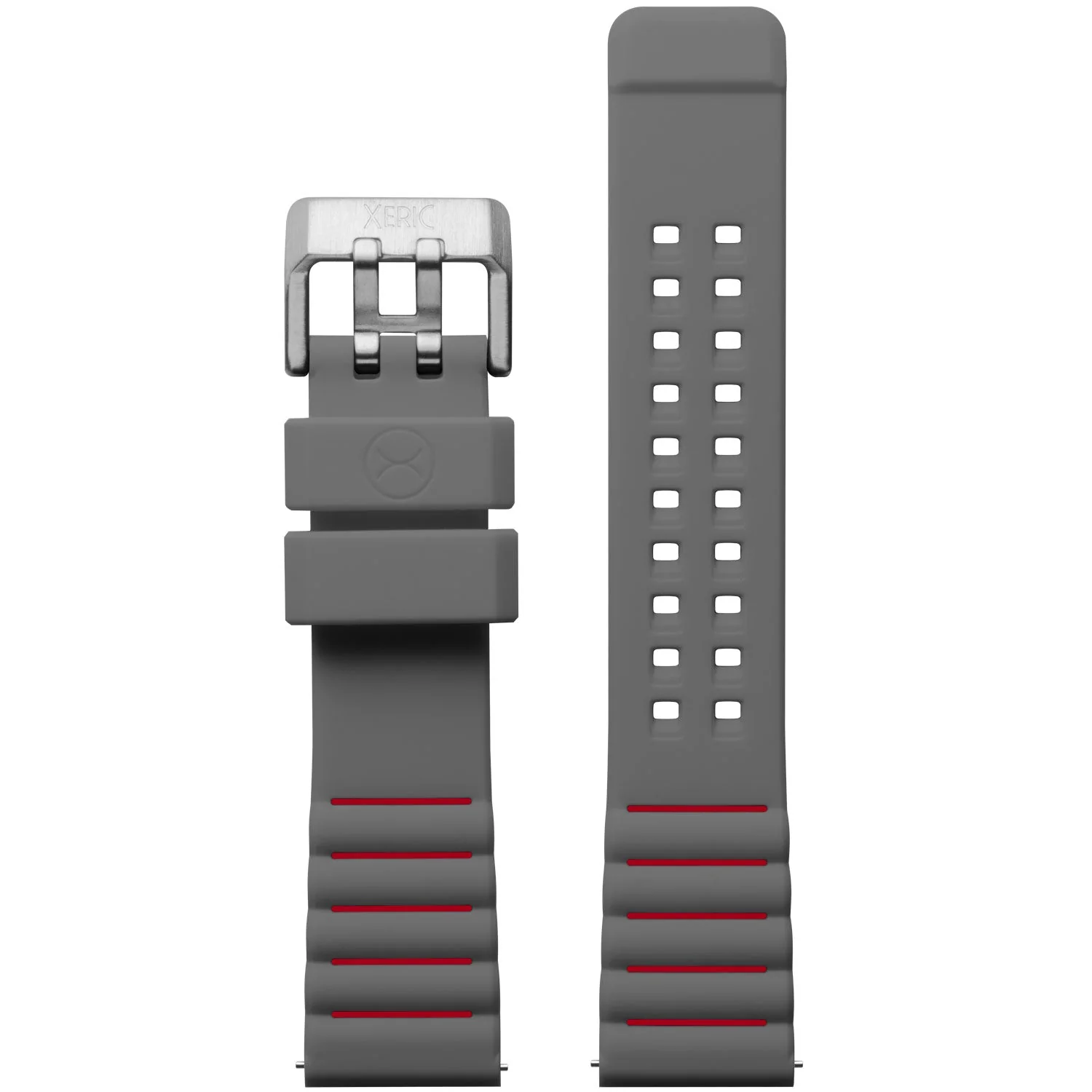 4-xeric-22mm-gray-red-silicone-strap-silver-buckle-1.webp Xeric 22mm Gray Red Silicone Strap Silver Buckle