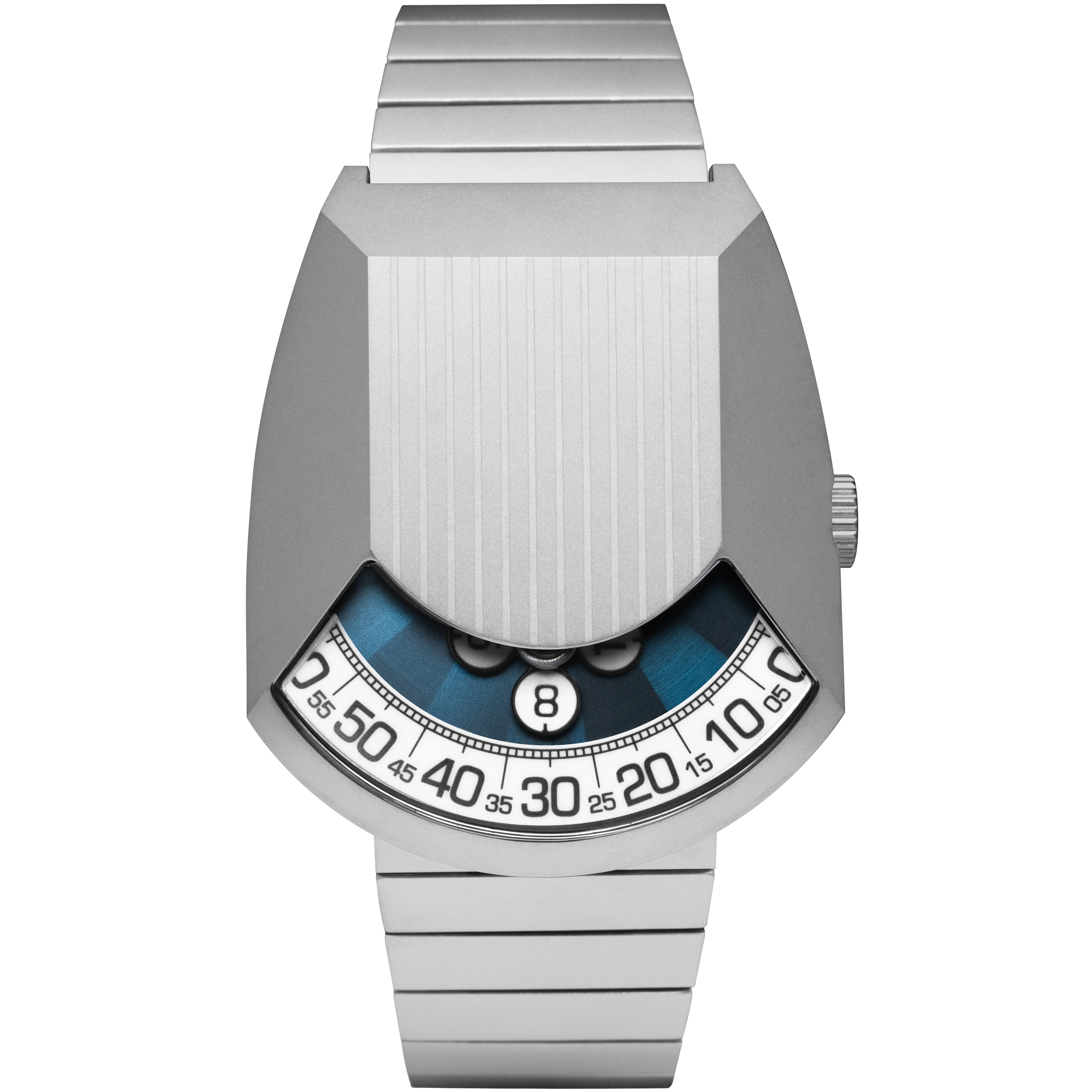 Xeric Retronaut Automatic Wandering Hour Matte Steel Blue