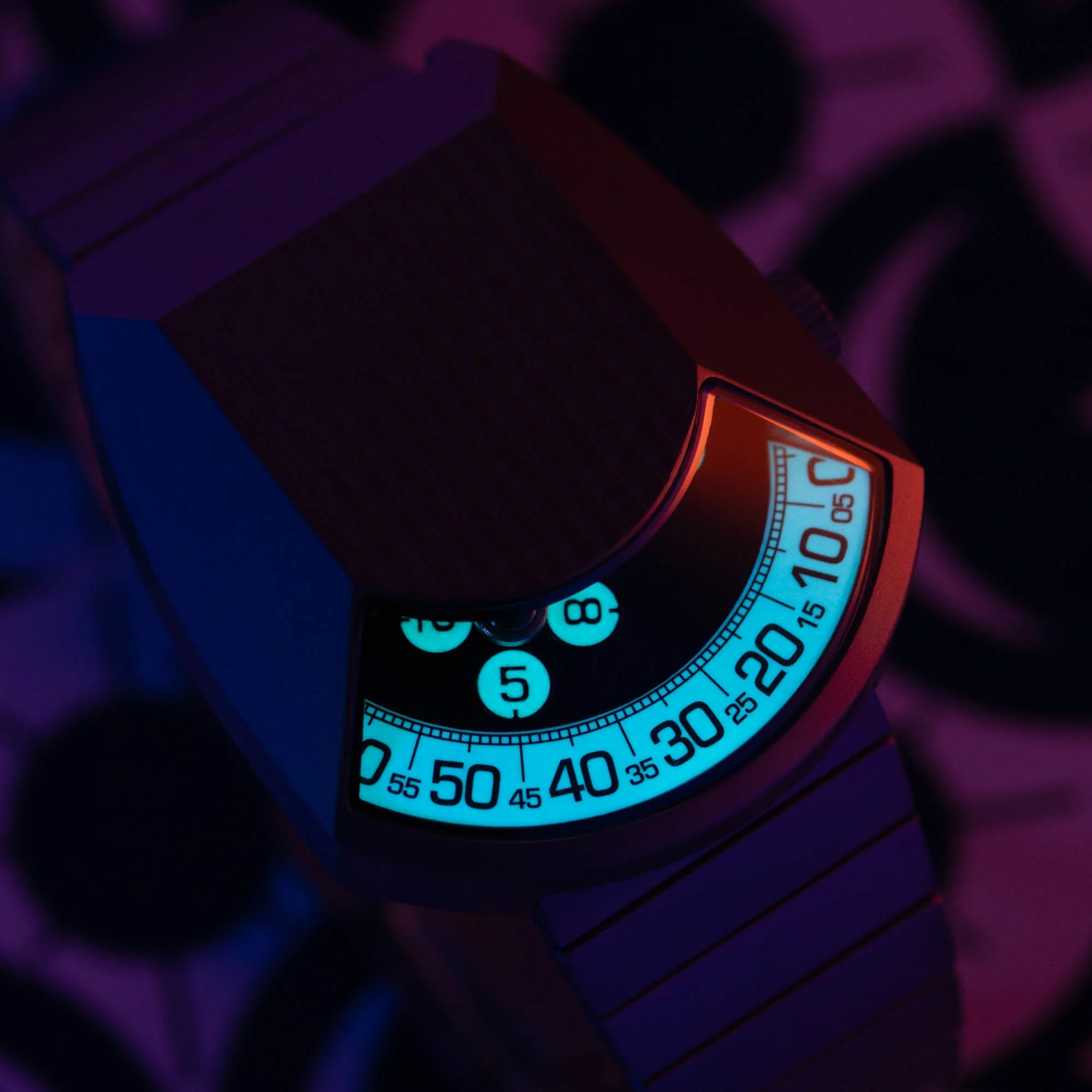Xeric Retronaut Automatic Wandering Hour Matte Steel Blue