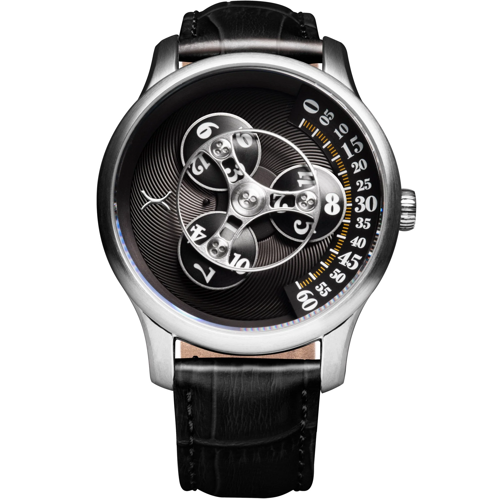 45-xeric-triptych-automatic-wandering-hour-steel-black-1.webp Xeric Triptych Automatic Wandering Hour Steel Black