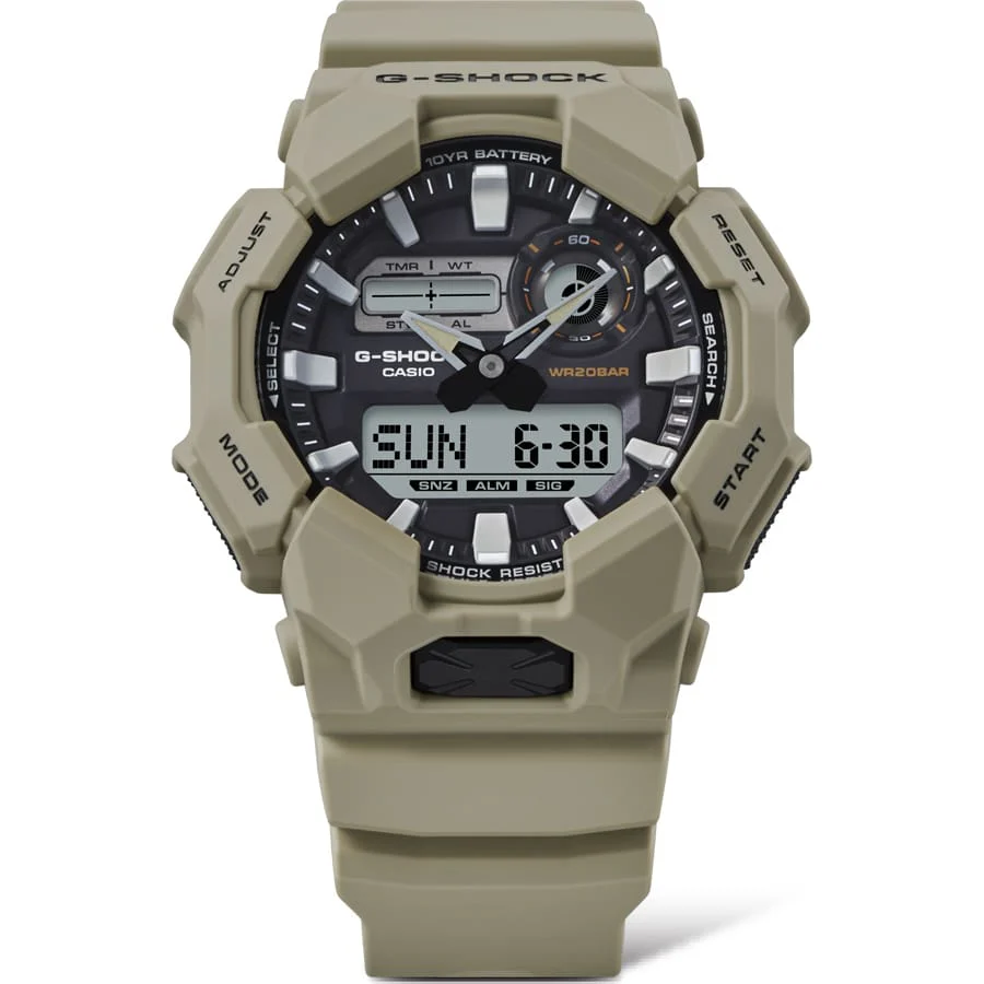 G-Shock GA010 Rugged Ana-Digi 10 Year Battery Tan