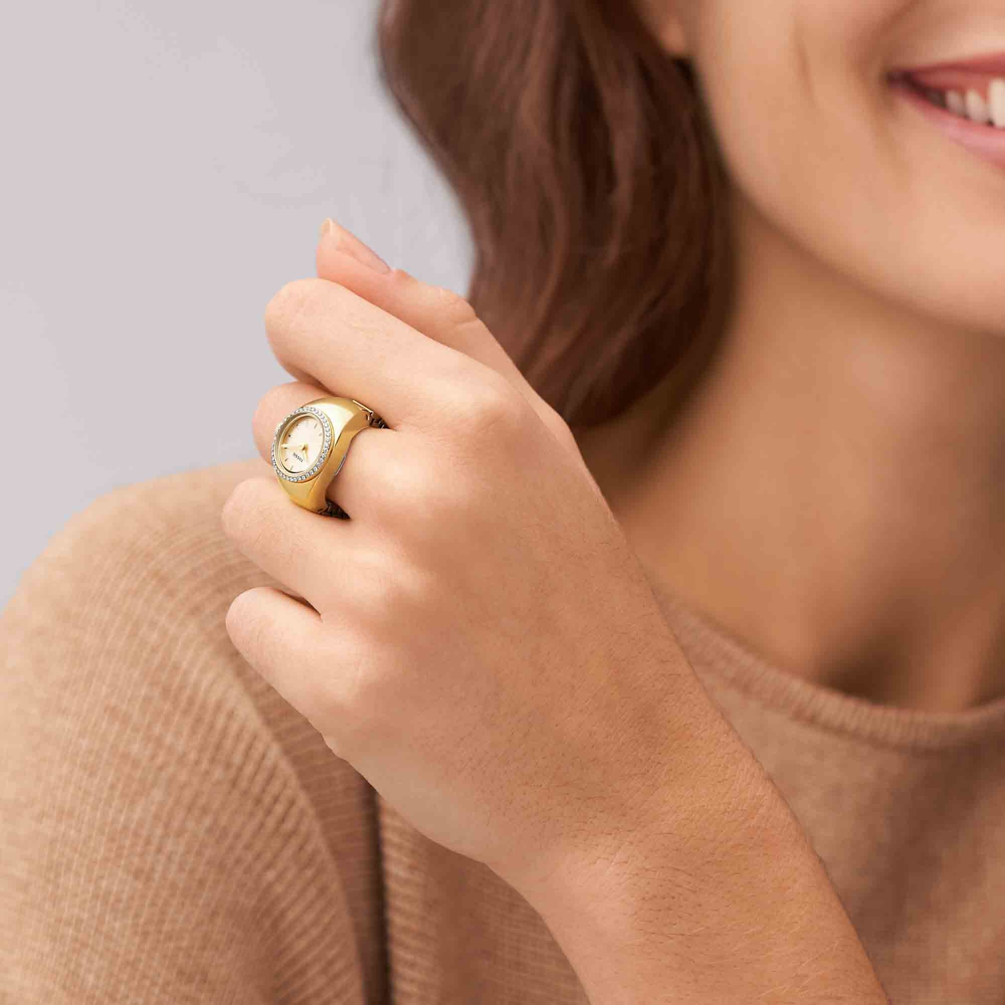 468-fossil-watch-ring-gold-ss-2.jpg Fossil Watch Ring Gold SS