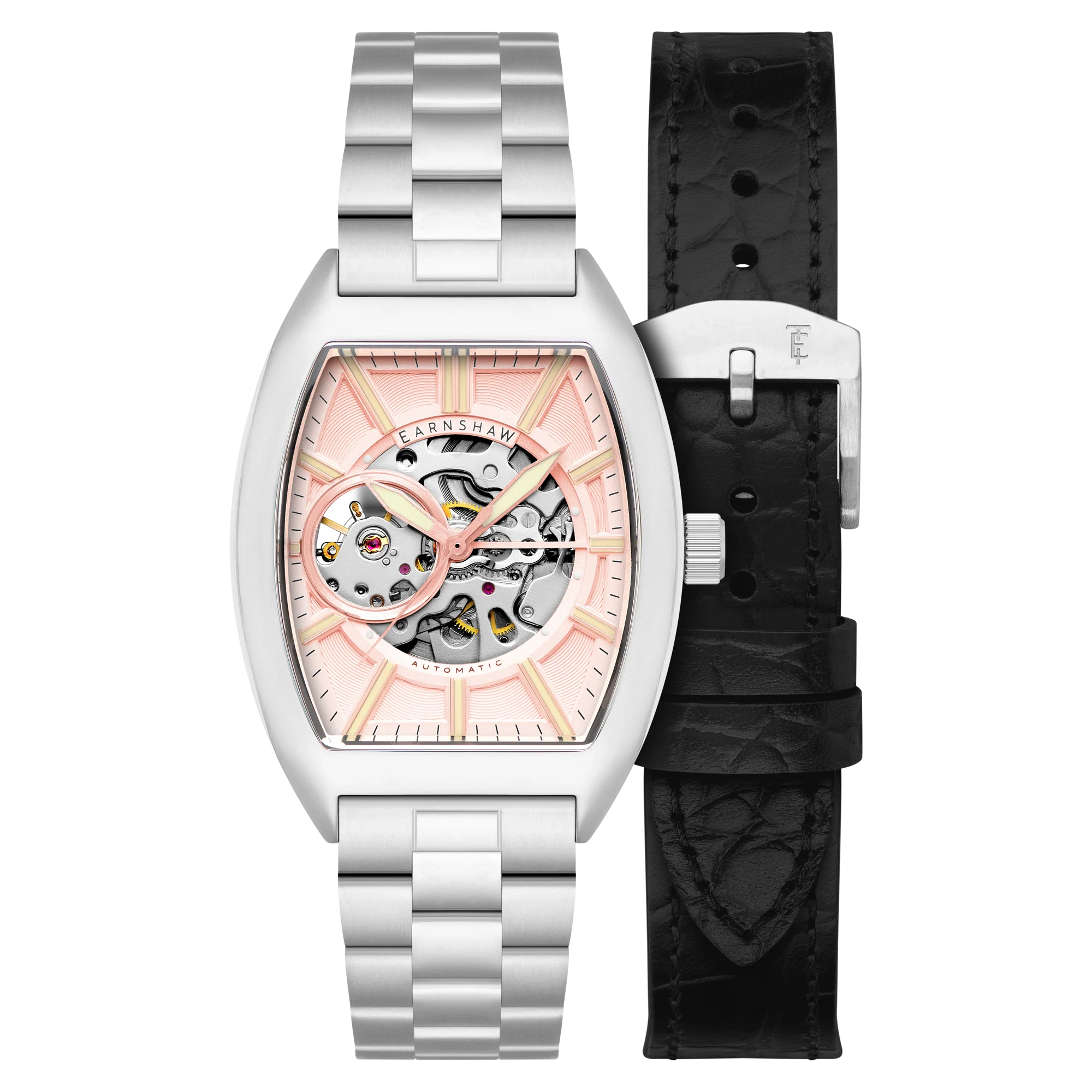 Thomas Earnshaw Heritage Beauchamp Skeleton Automatic Salmon Dust