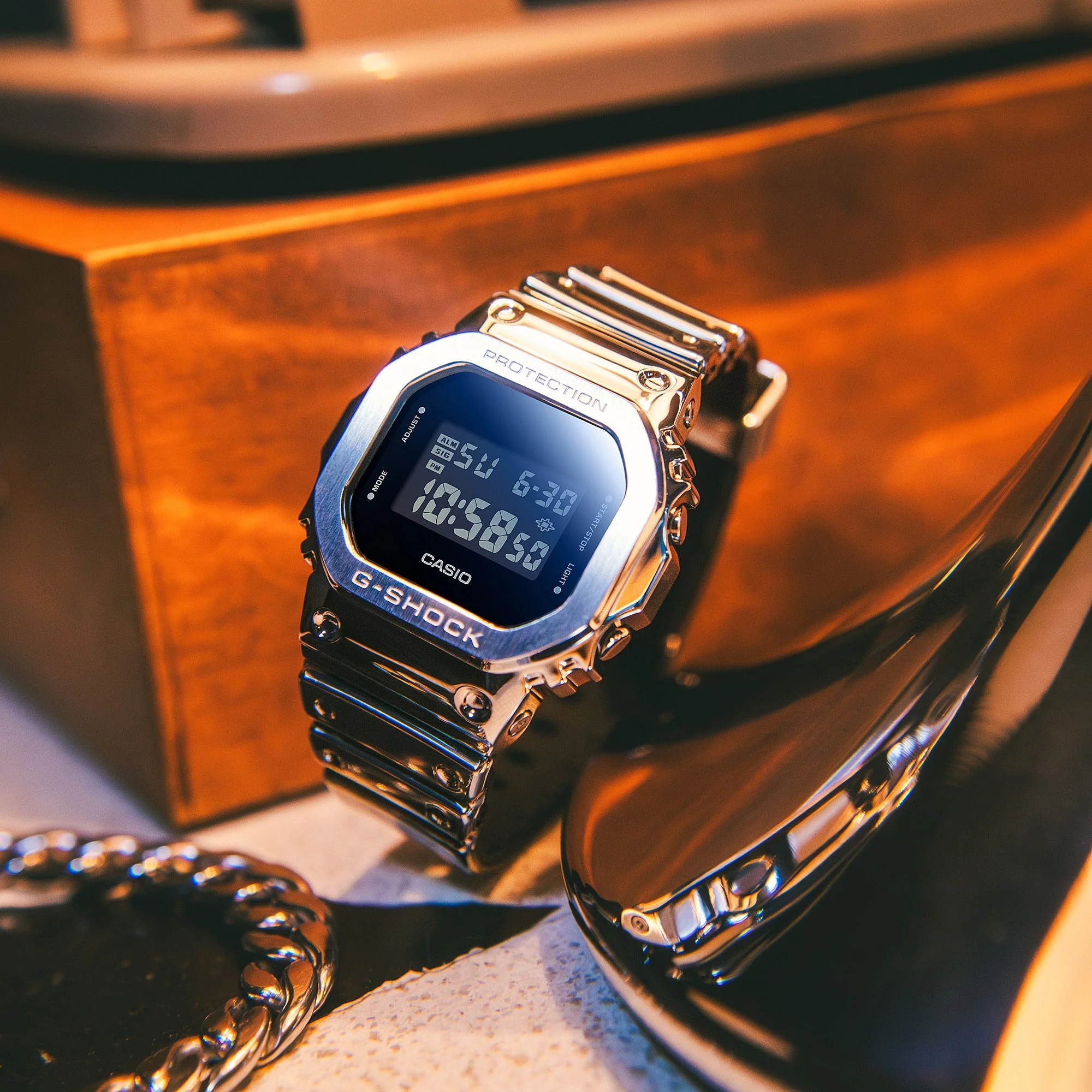 G-Shock GM5600 G-Steel Digital Metallic Silver